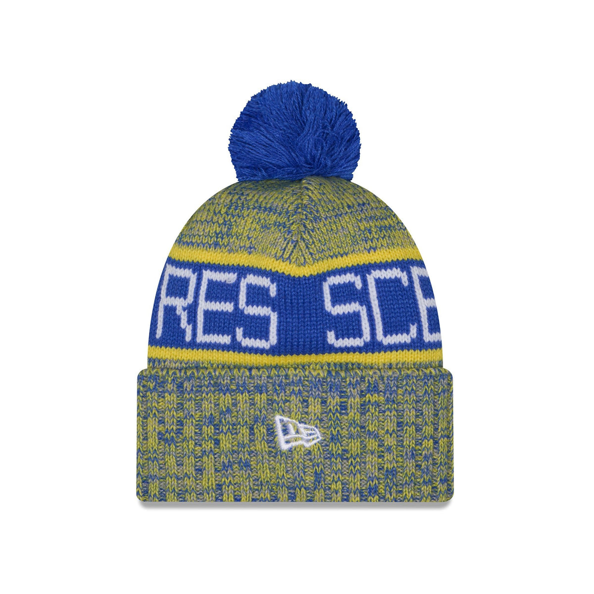 Adult Toronto Sceptres New Era Knit Tri Color Pom Beanie side view