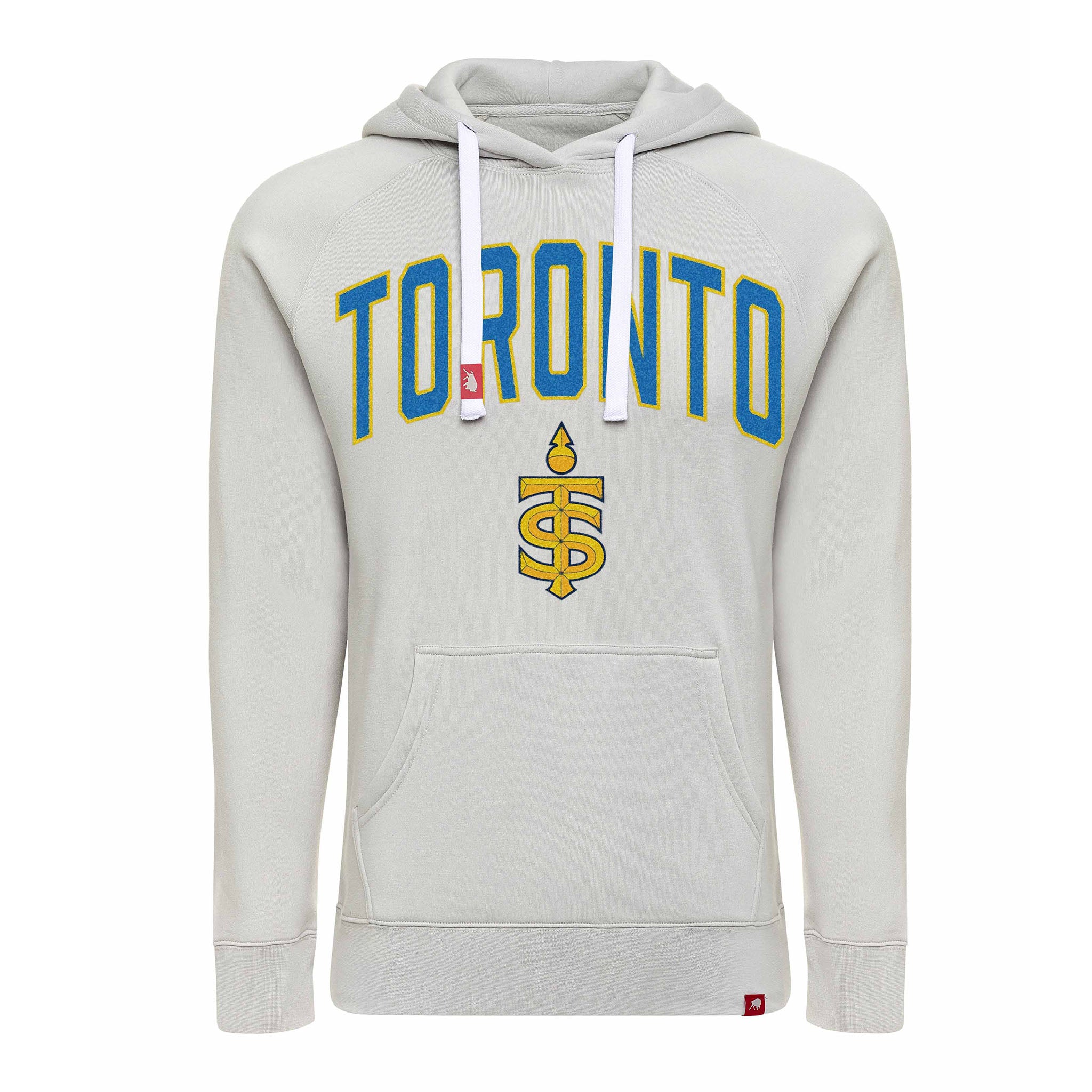Gray hoodie with 'Toronto' and a logo on a white background