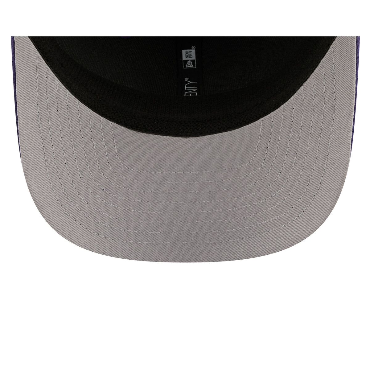 A light gray under brim of Minnesota Frost hat.