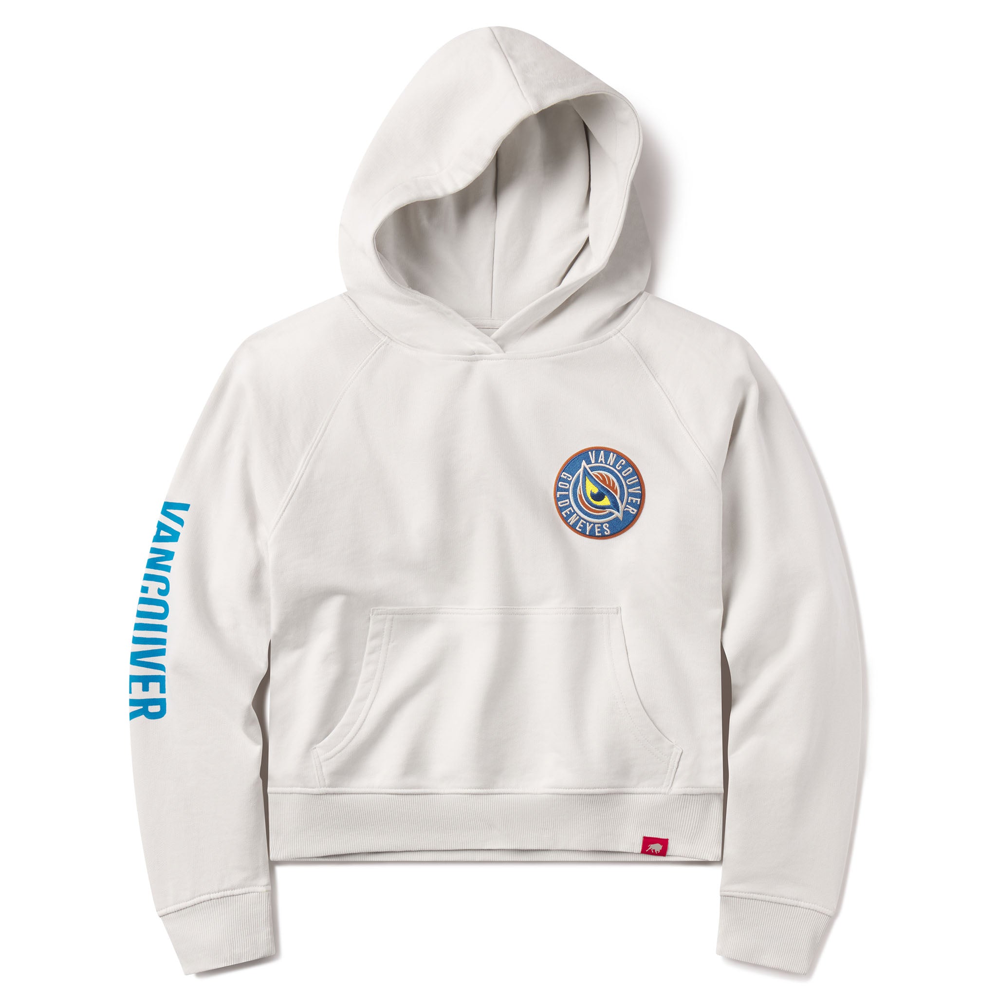 Women's Vancouver Goldeneyes Sportiqe Suede Logo Ella Hoodie - Hoodie in Dove