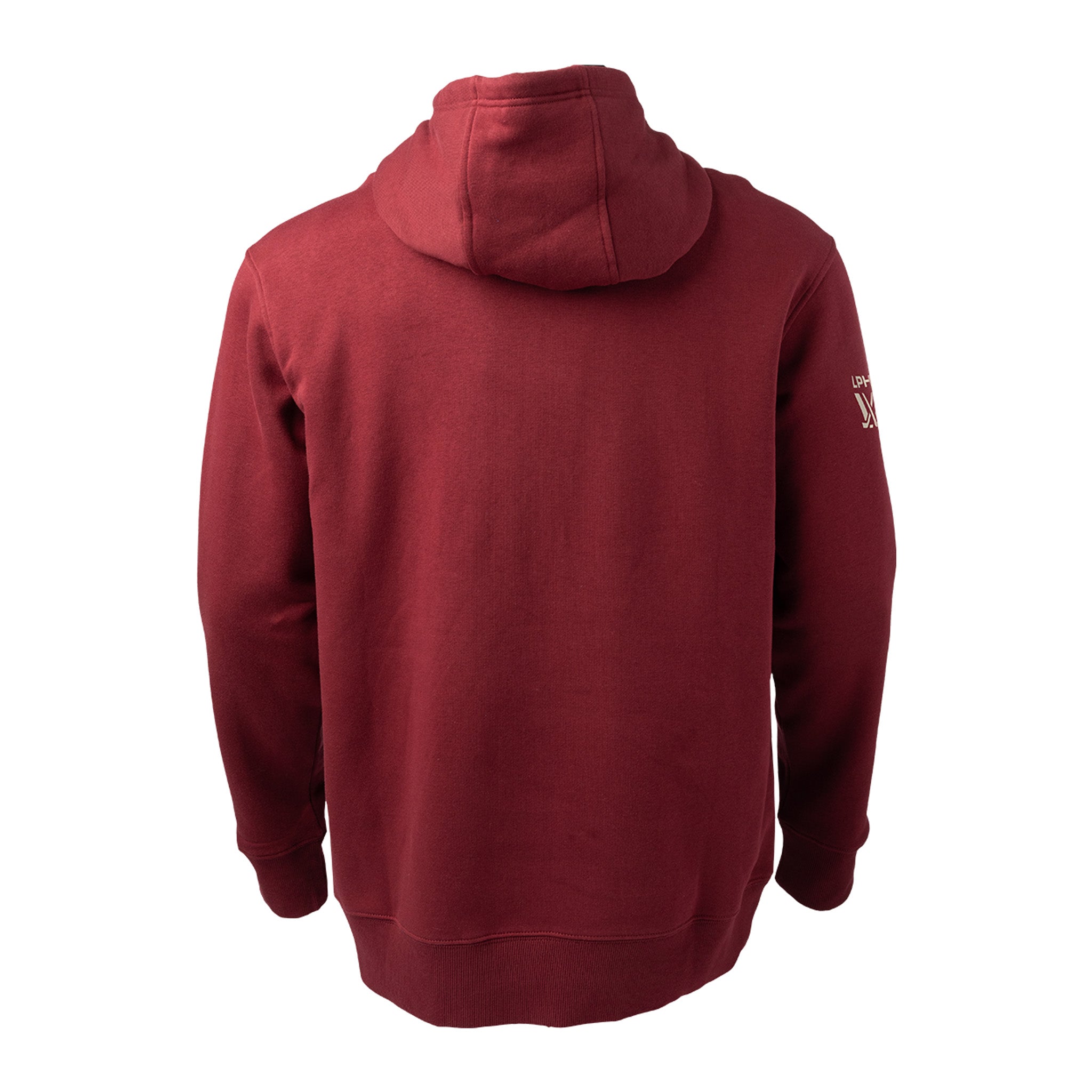 Maroon hoodie on a white background