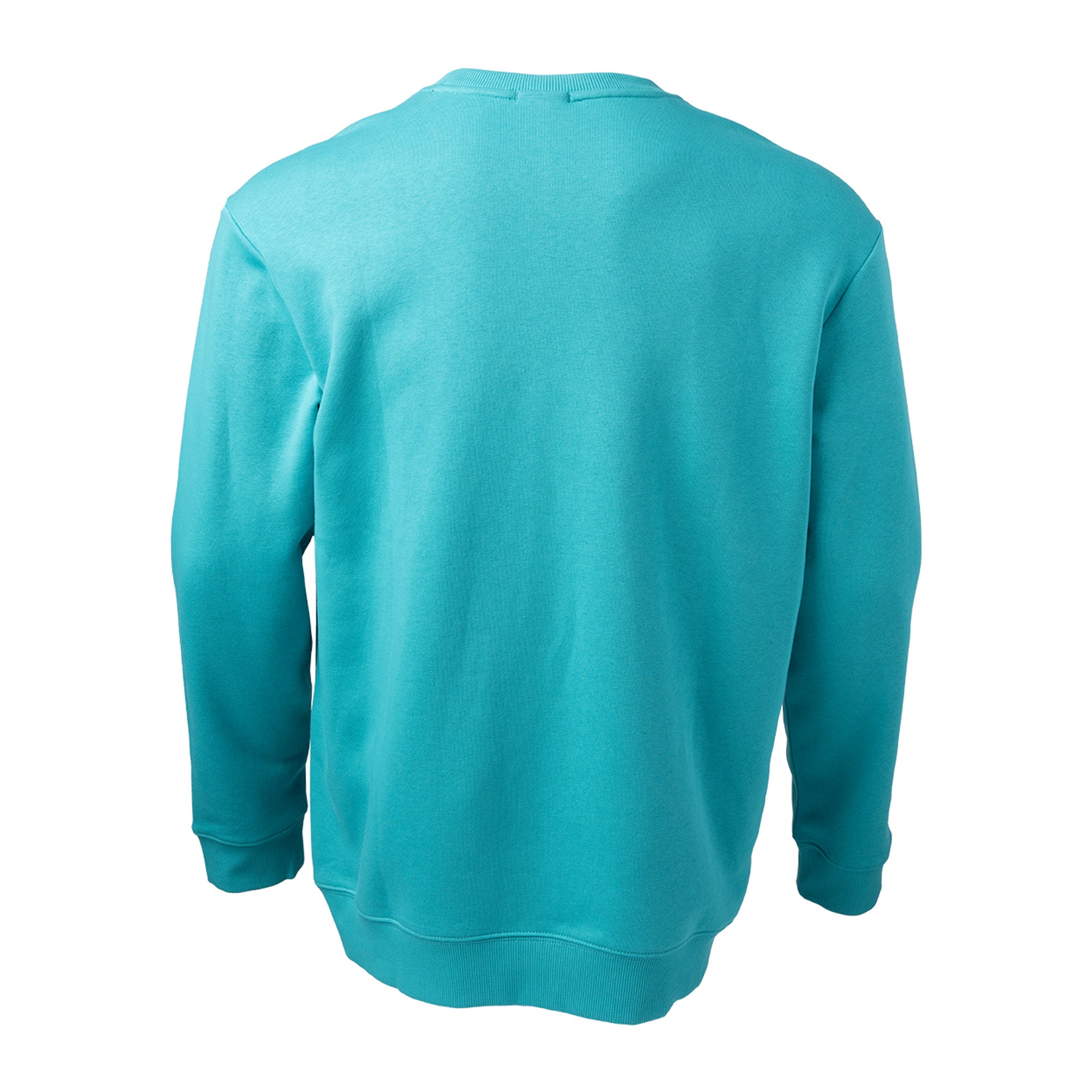 Turquoise sweatshirt on a white background