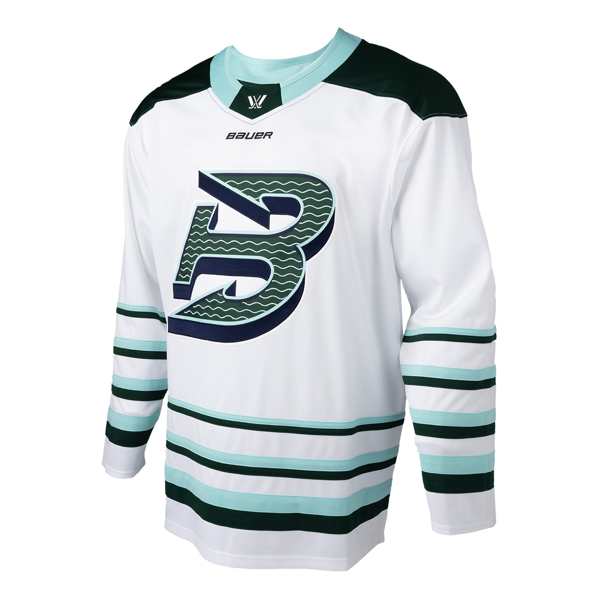 Adult Boston Fleet Bauer Replica Away Jersey in white side