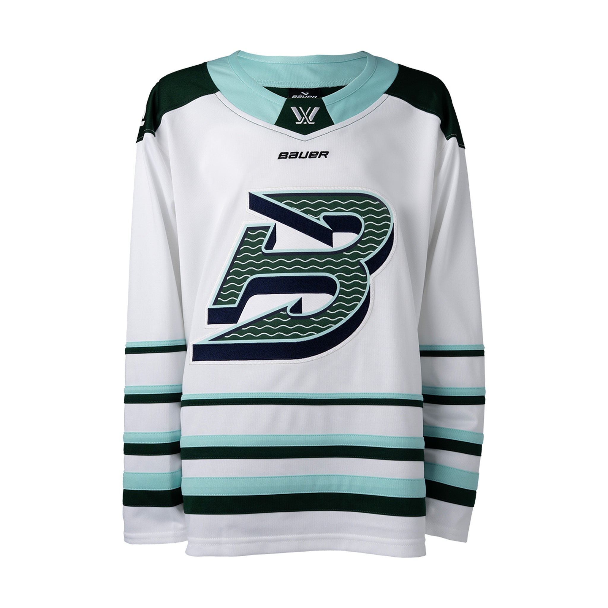 Youth Boston Fleet Bauer Replica Away Jersey in white front