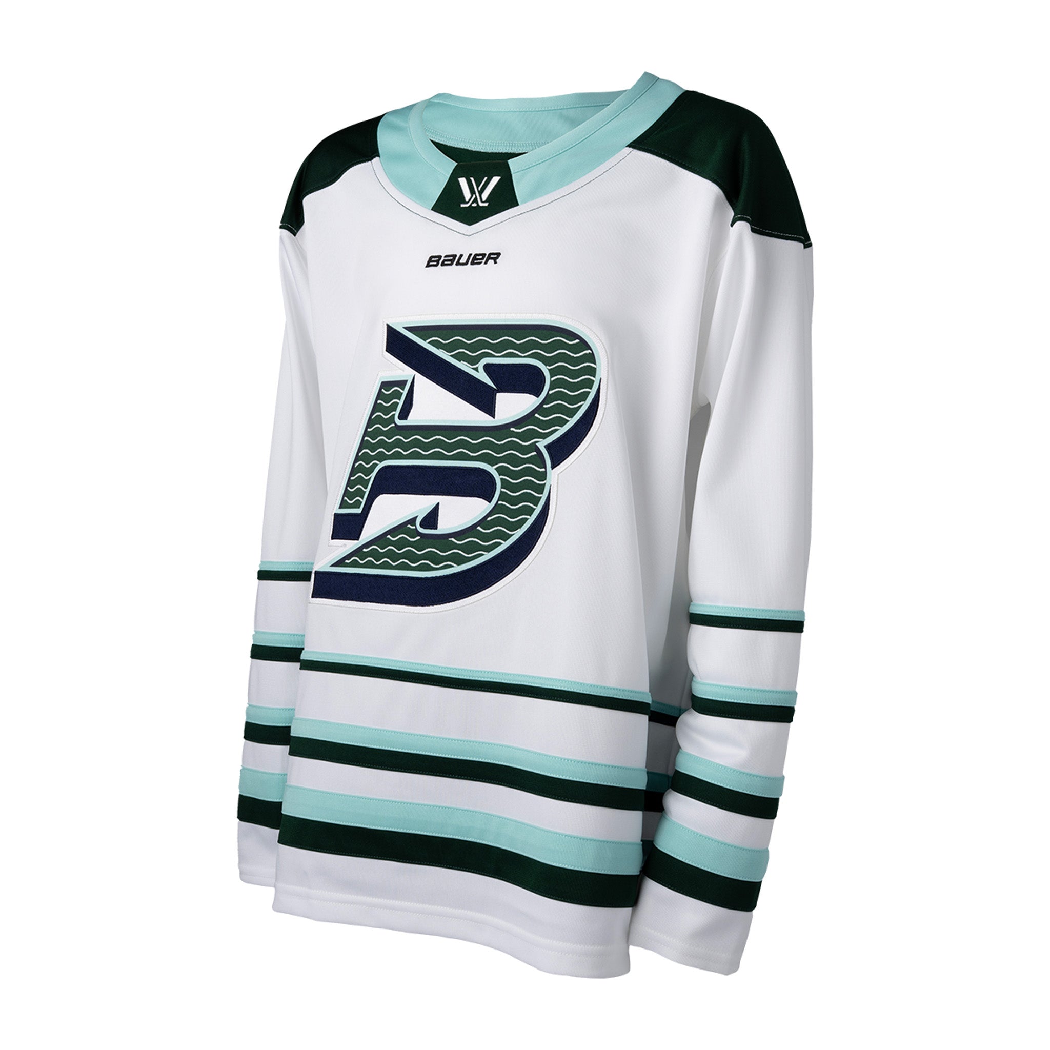 Youth Boston Fleet Bauer Replica Away Jersey in white side