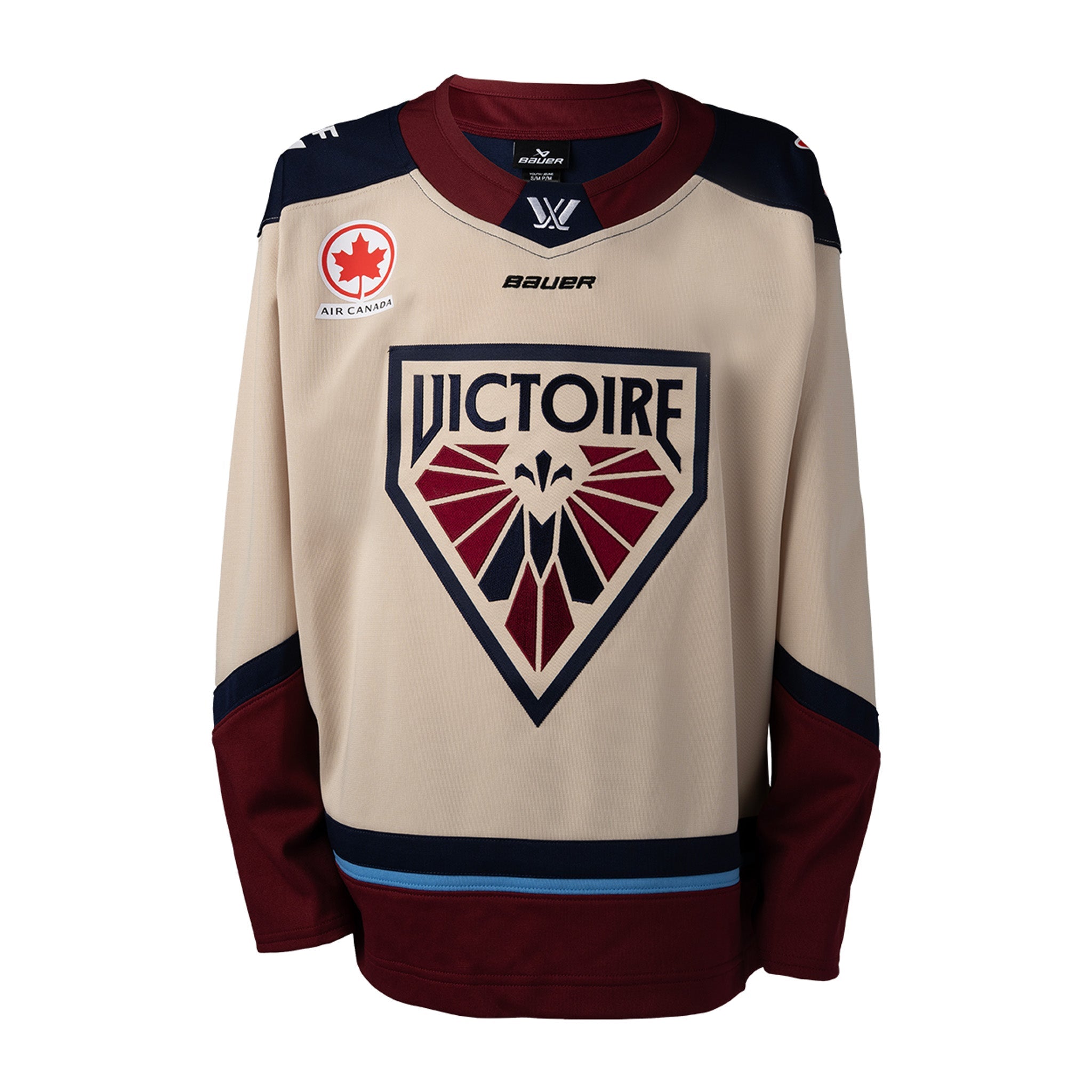 Youth Montreal Victoire Bauer Replica Away Jersey in cream front
