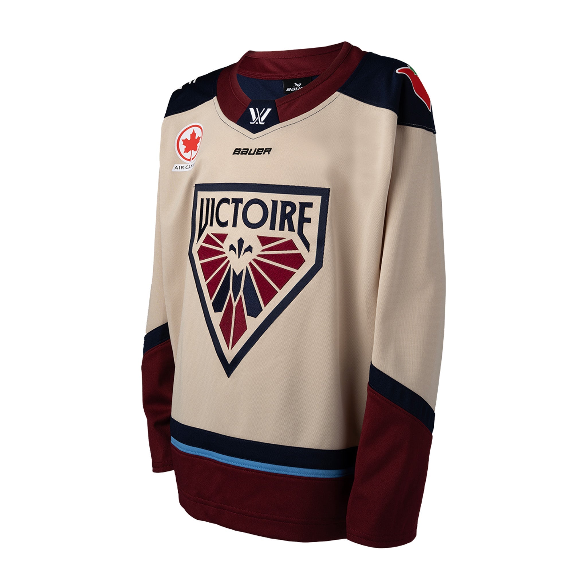 Youth Montreal Victoire Bauer Replica Away Jersey in cream side