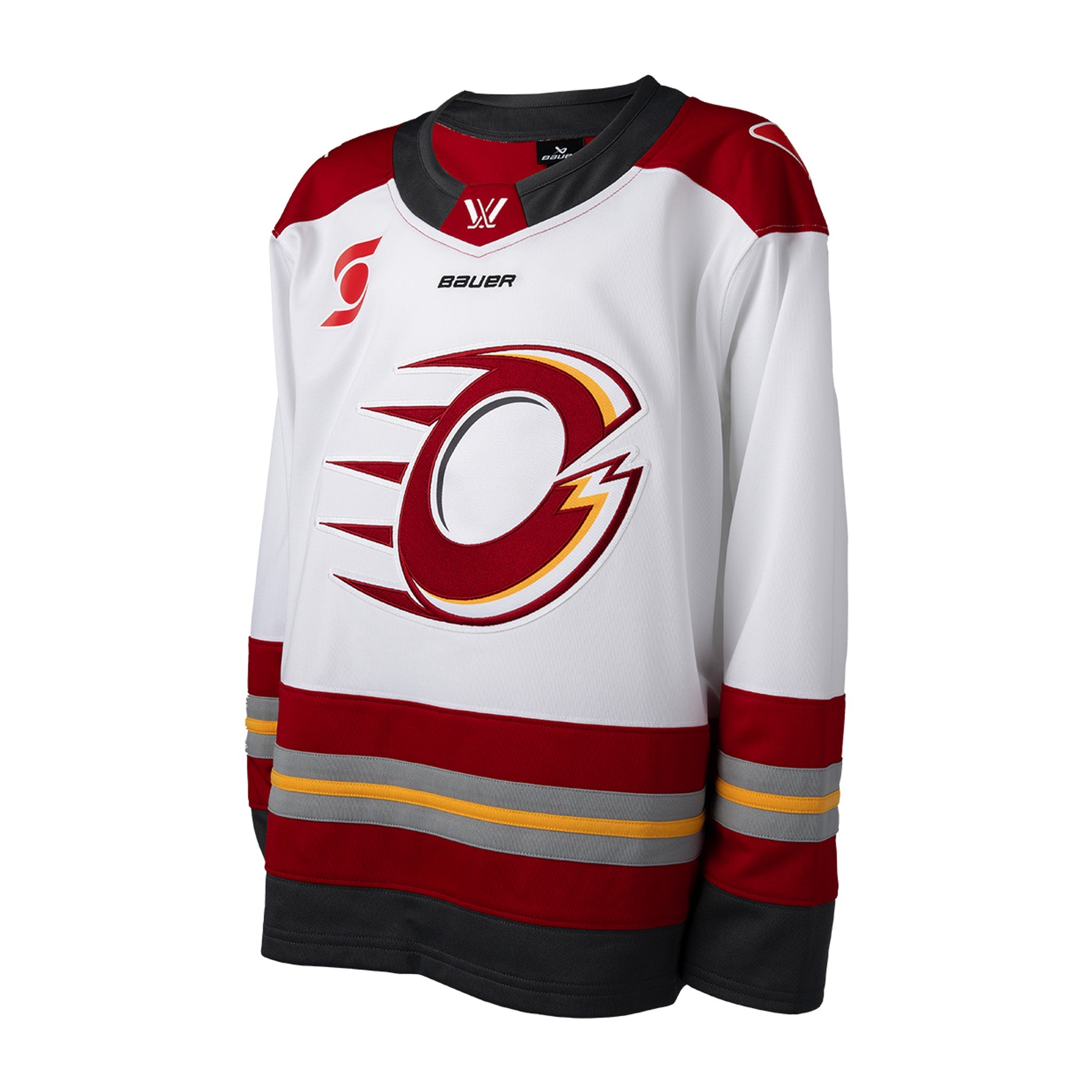 Youth Ottawa Charge Bauer Replica Away Jersey in white side