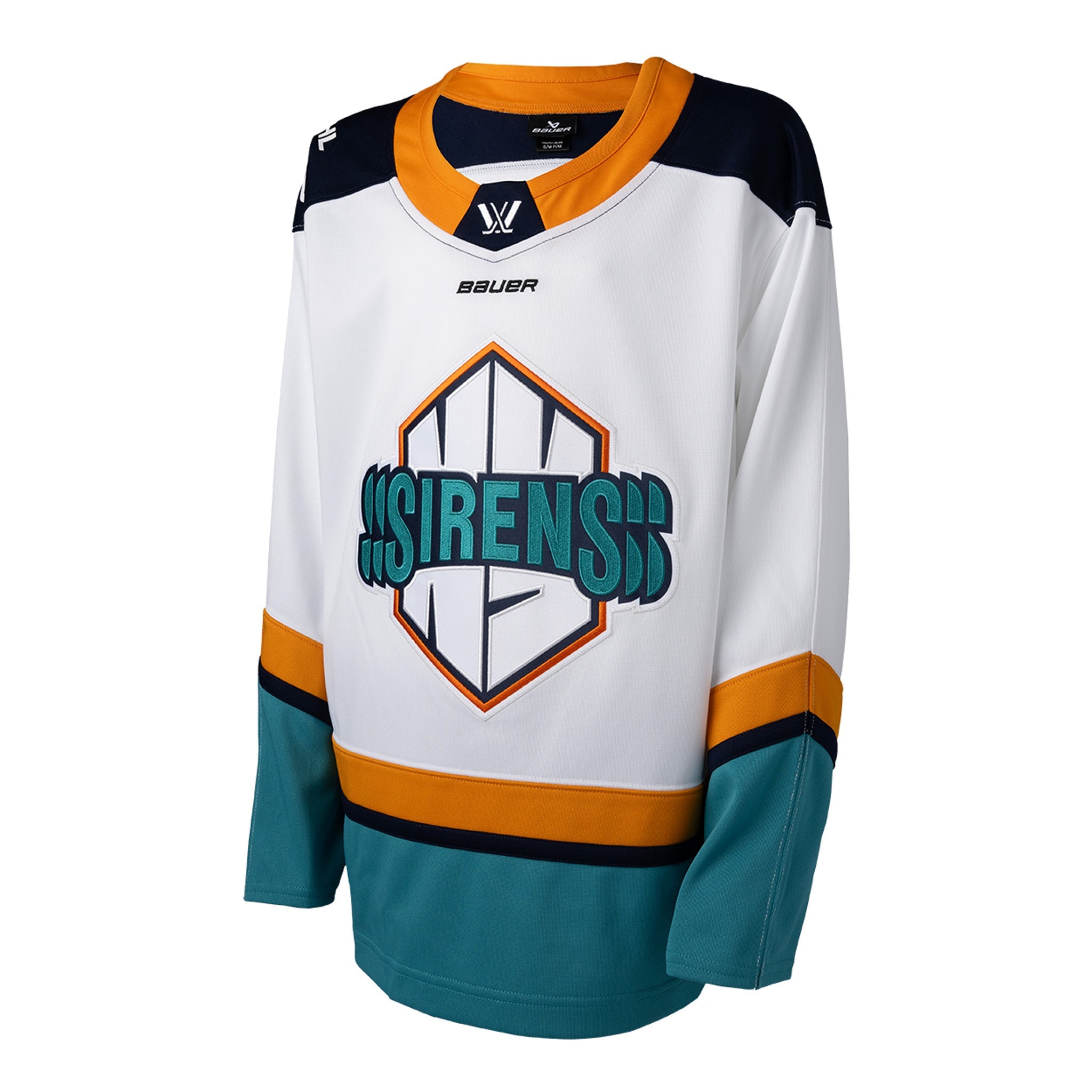 Youth New York Sirens Bauer Replica Away Jersey in white side