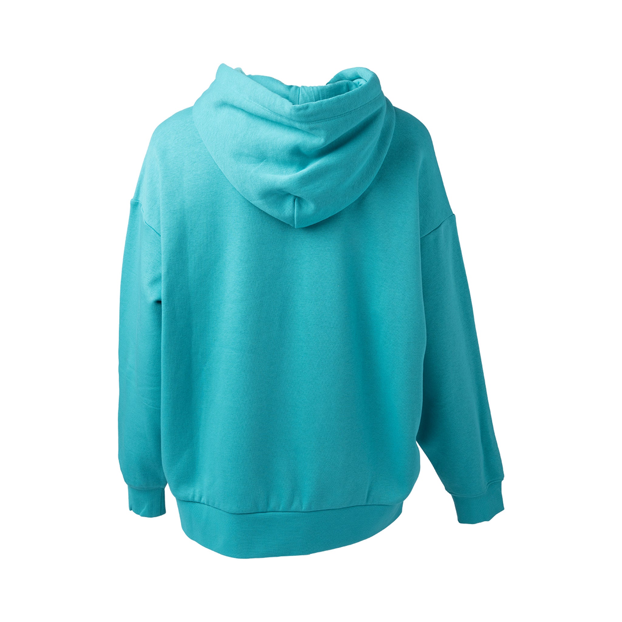 Teal hoodie on a white background