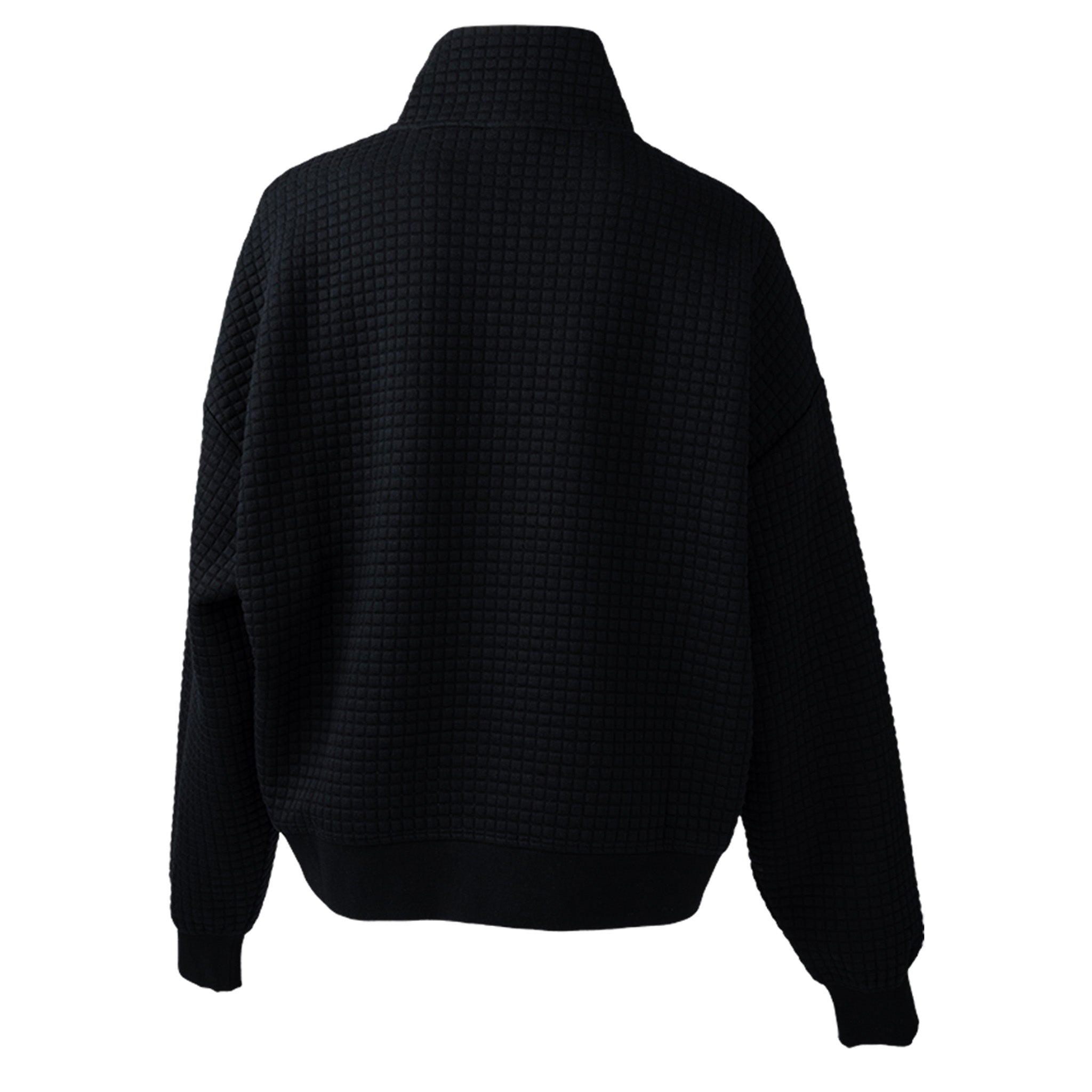 Black textured jacket on a white background