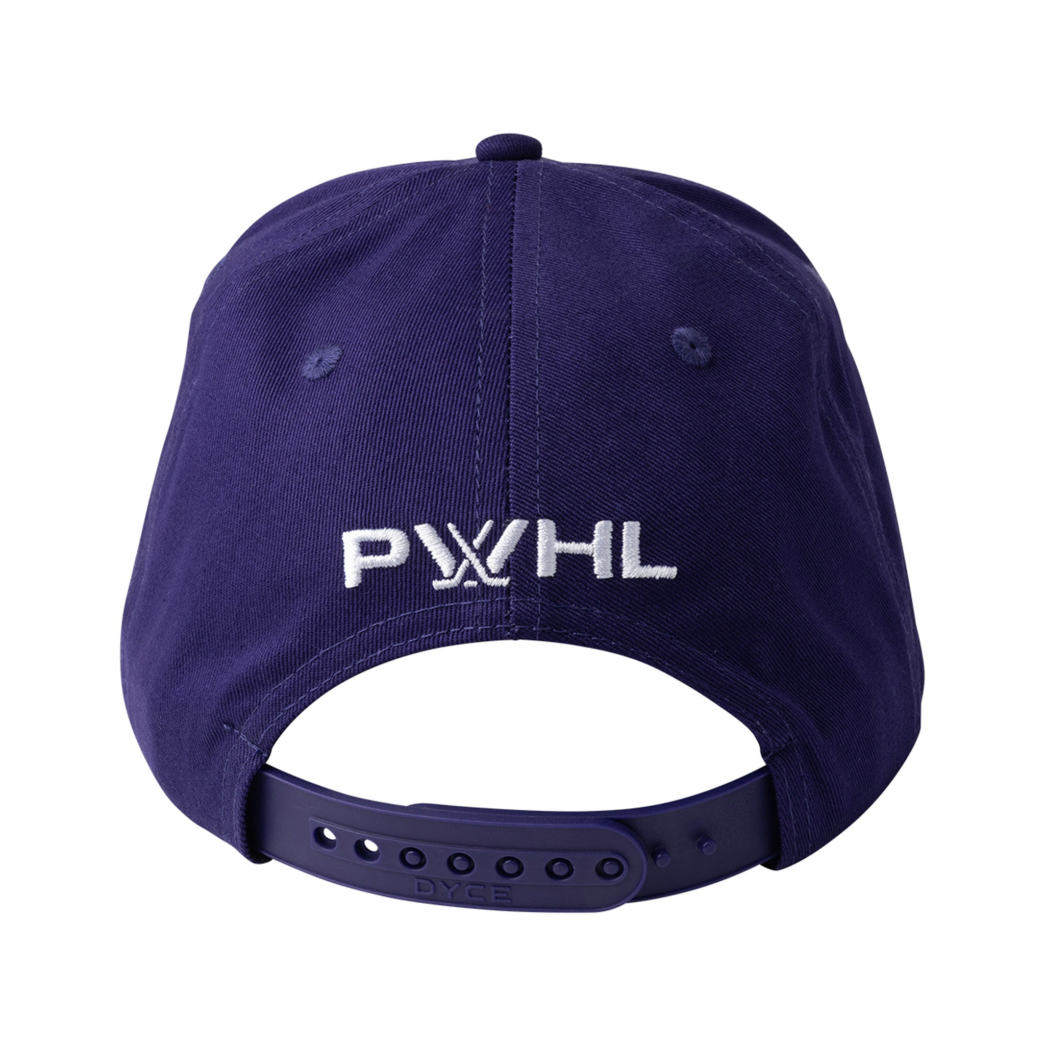 Navy blue cap with 'PWHL' logo on a white background