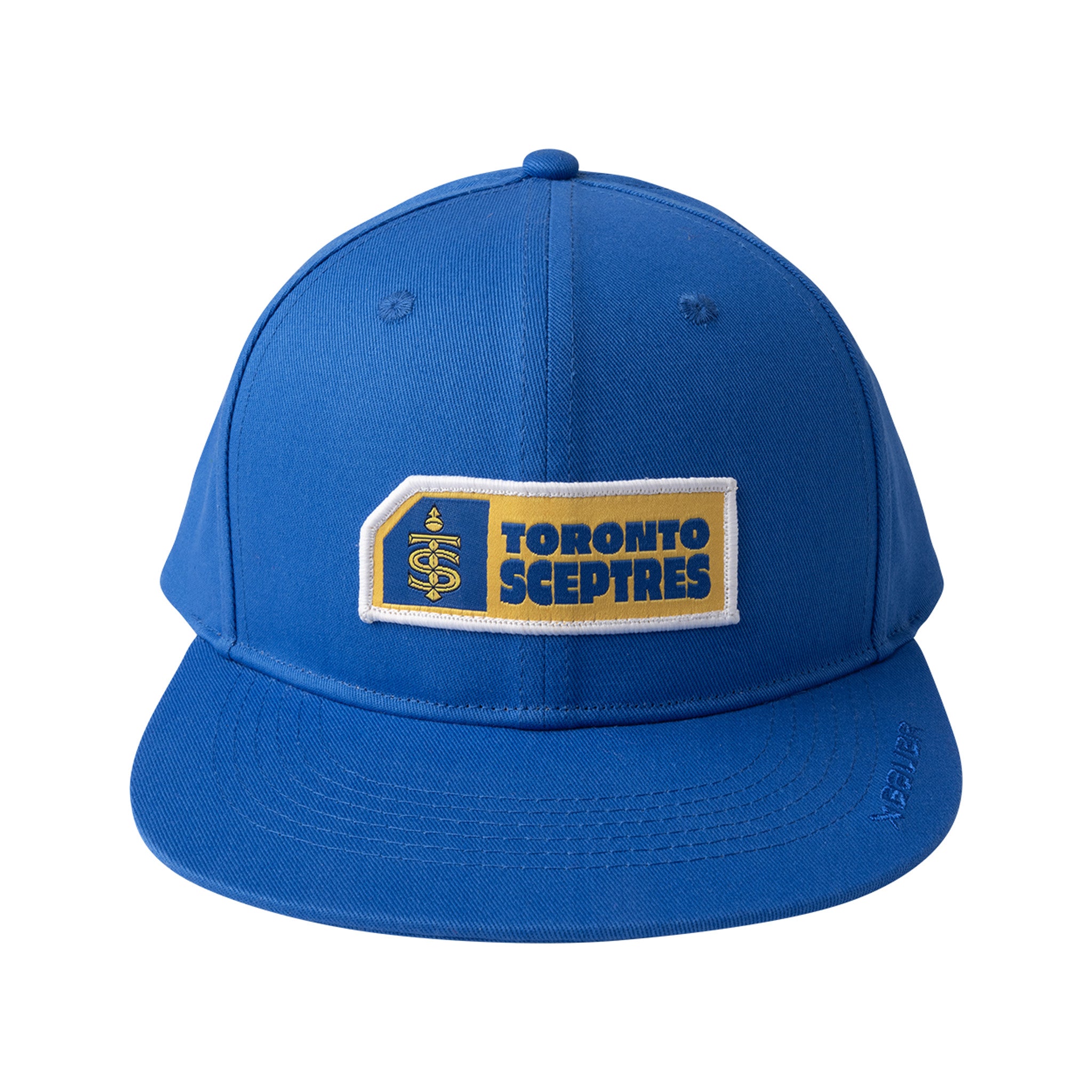 Blue cap with 'Toronto Sceptres' patch on a white background