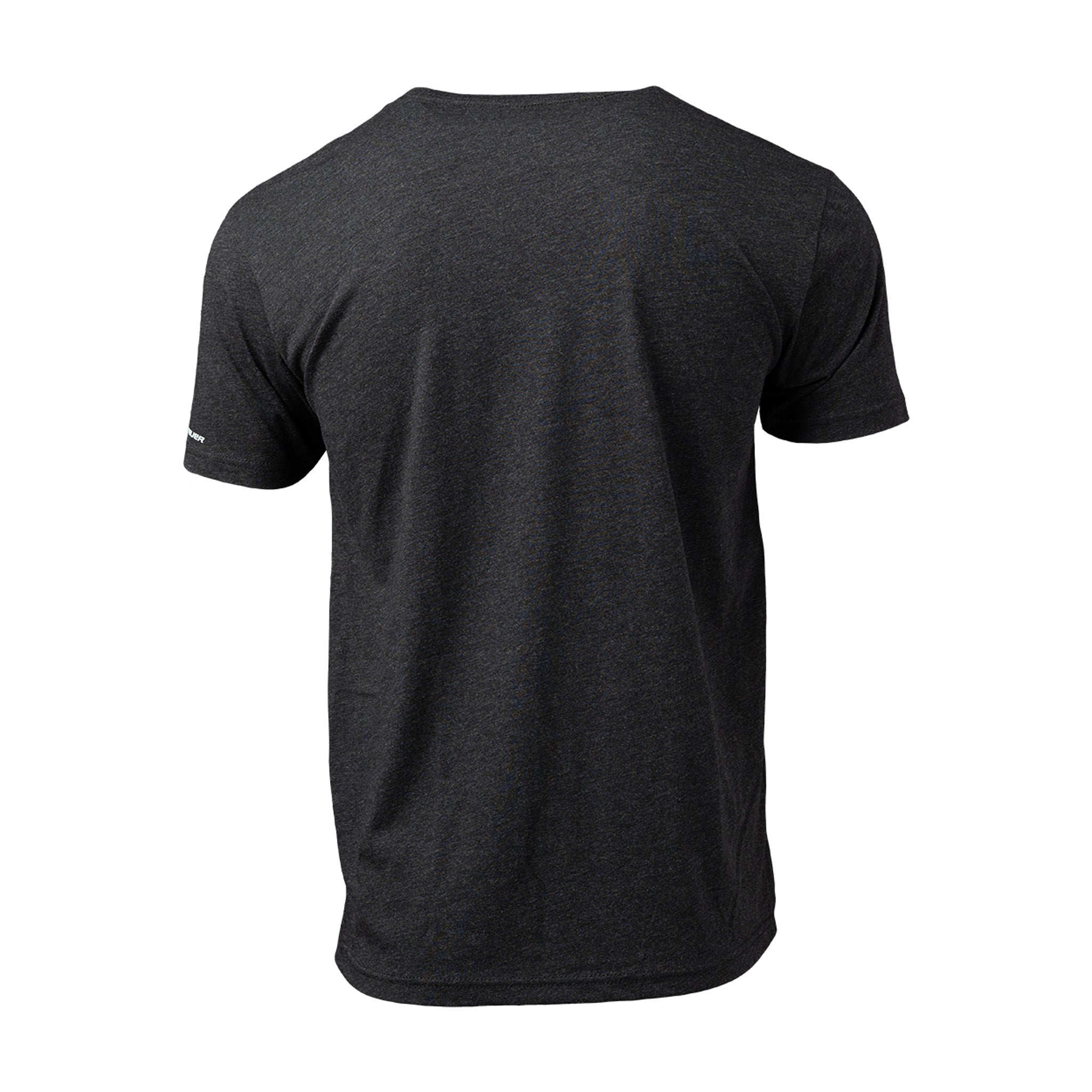 Black t-shirt on a white background