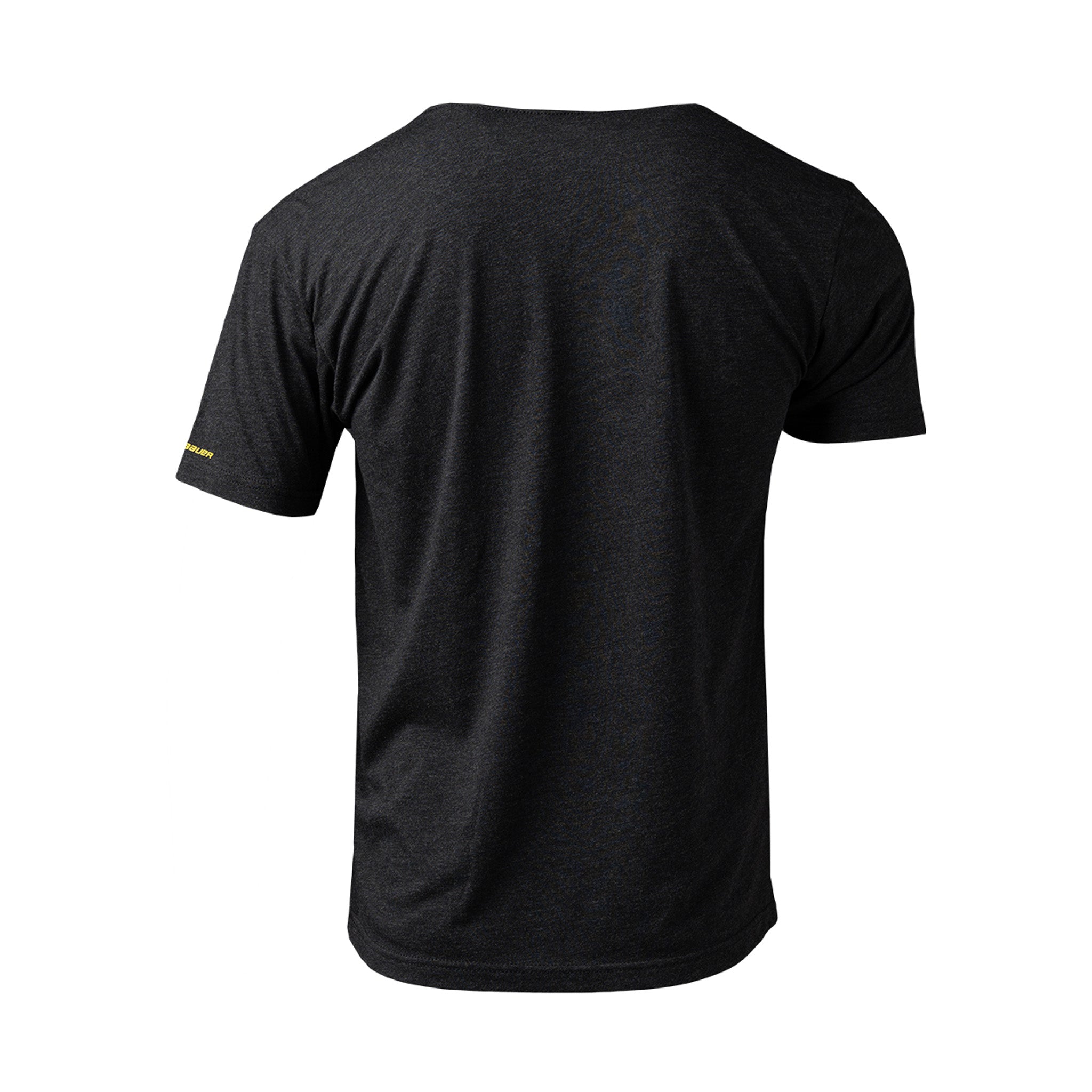 Black t-shirt on a white background