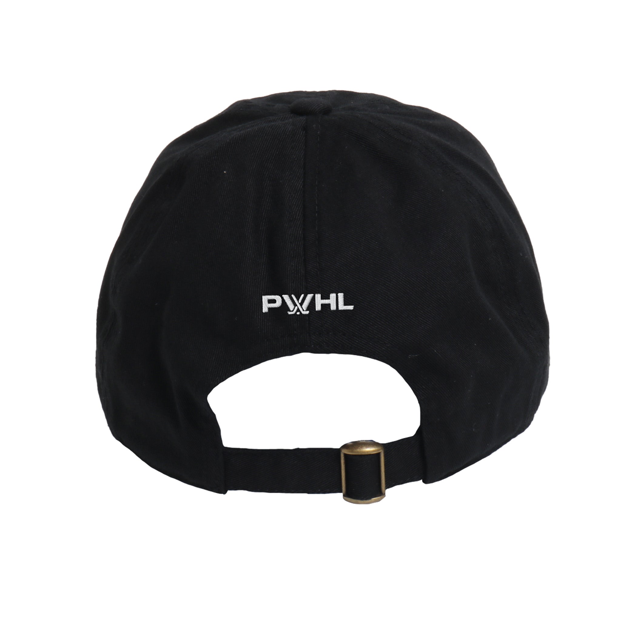 Black cap with 'PWHL' logo on a white background