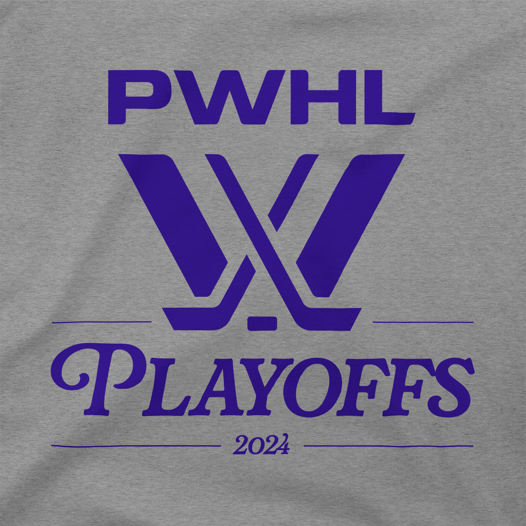 PWHL Playoffs Sticks Logo Hoodie - Hoodie in Gray