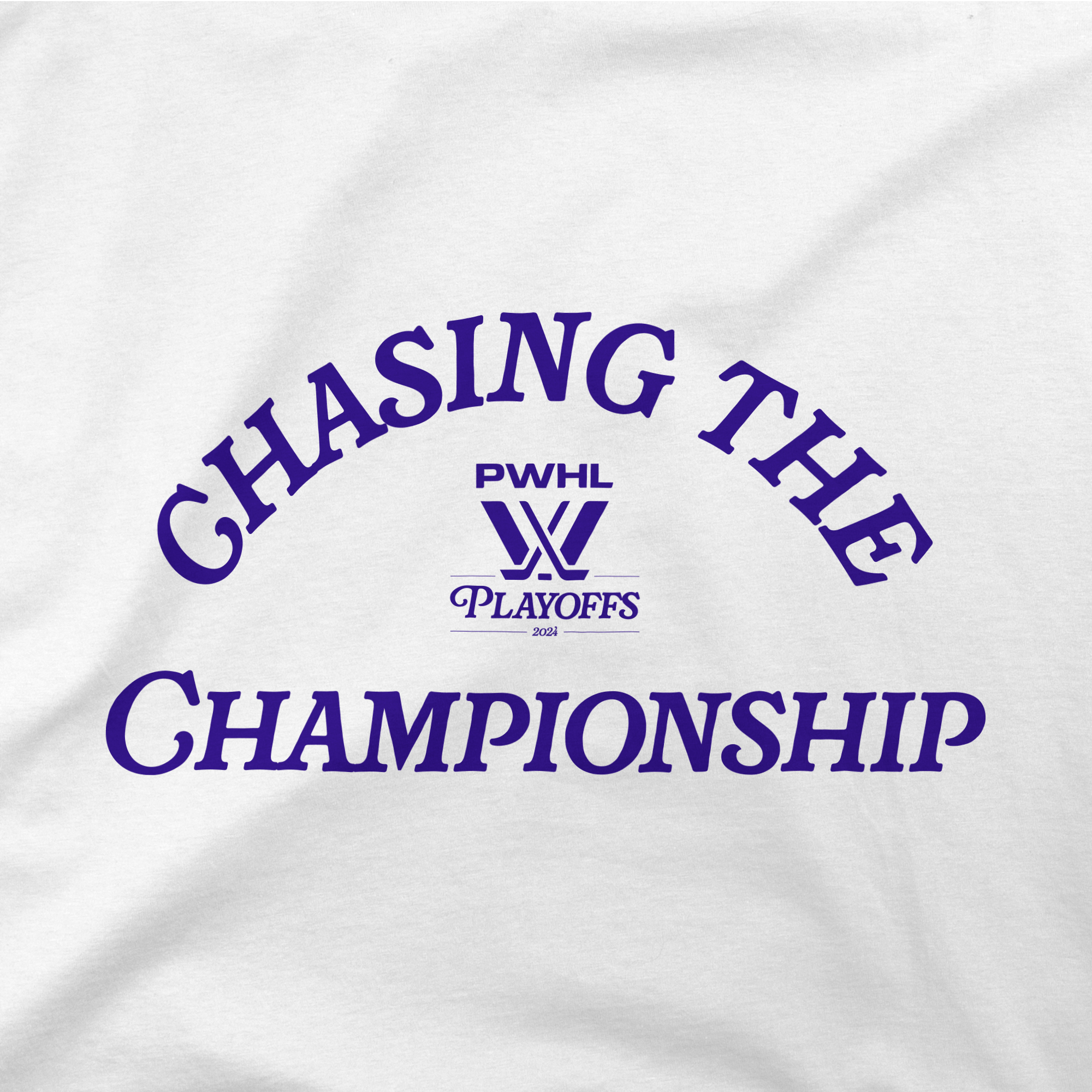 PWHL Playoffs Chasing the Champ Stadium Essentials T-Shirt - T-Shirt in White