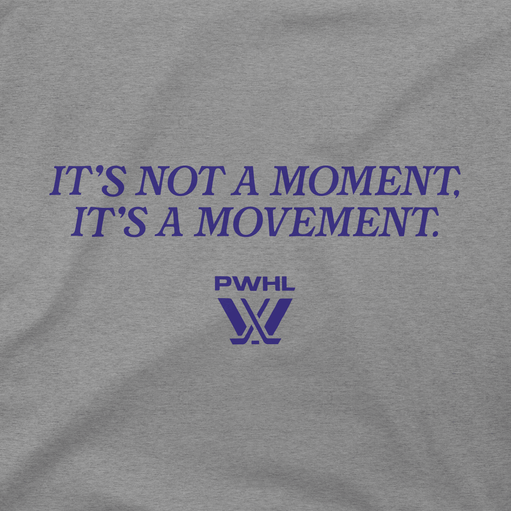 PWHL It's Not a Moment, It's a Movement T-Shirt - T-Shirt in Gray