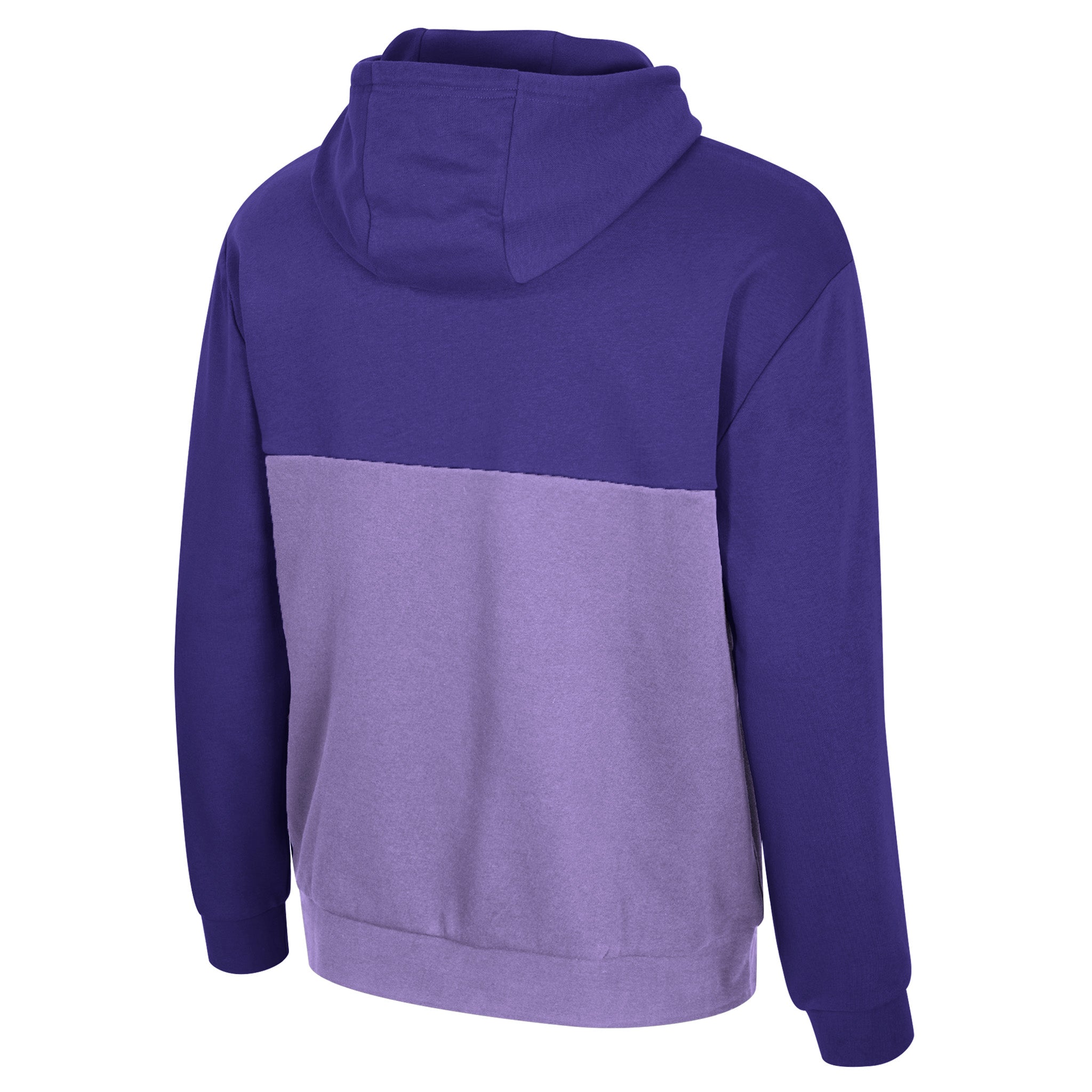 Purple and gray hoodie on a white background