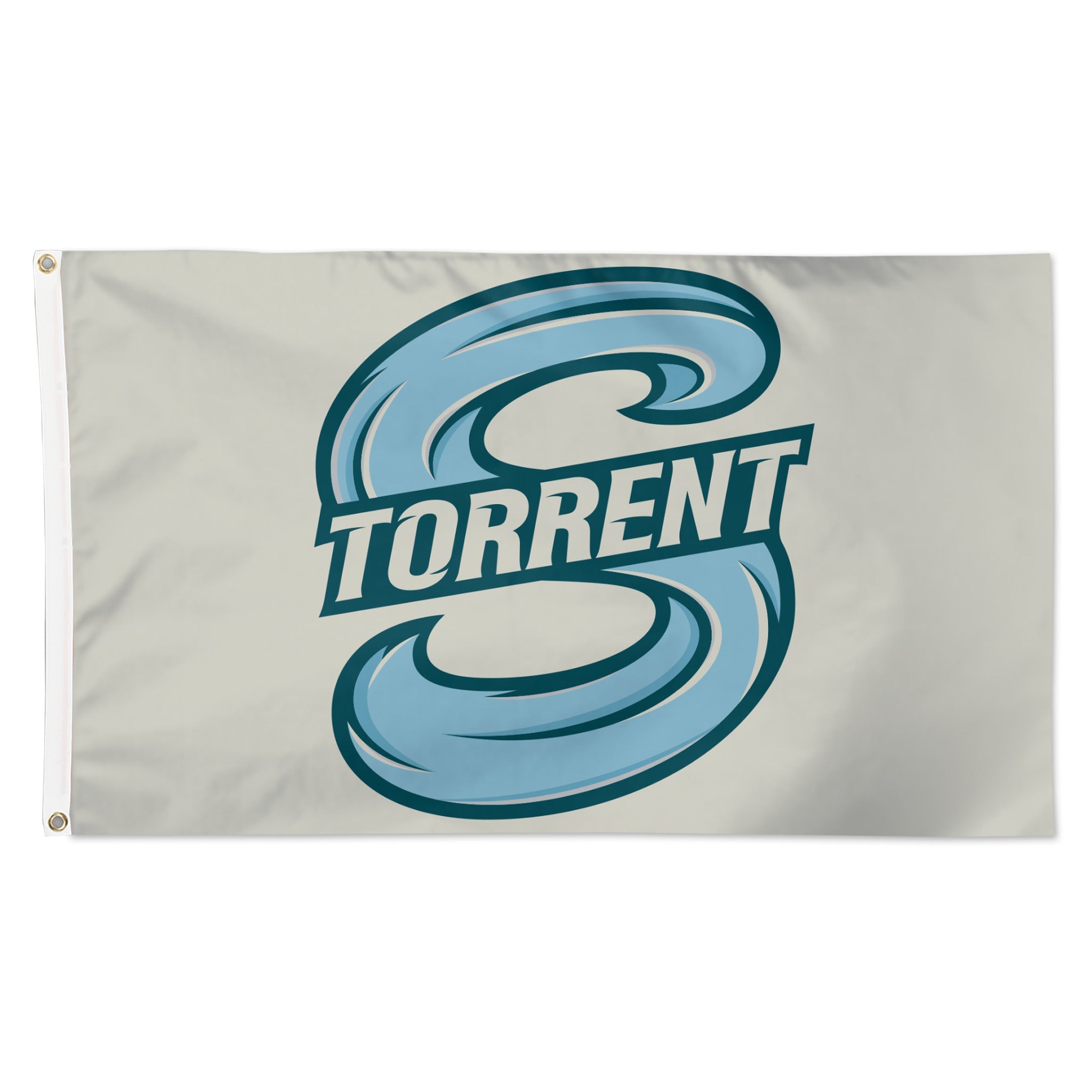 Flag with 'Torrent' logo on a white background