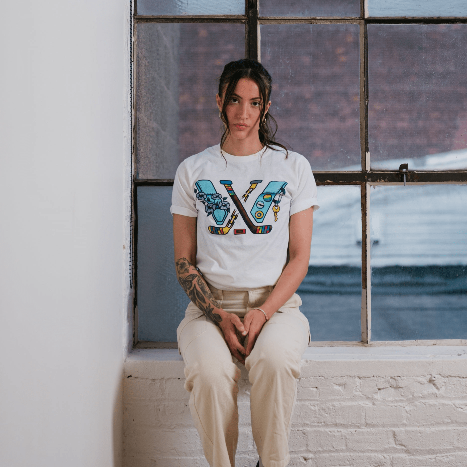 PWHL x ELI Adult Pride T-Shirt - T-Shirt in White