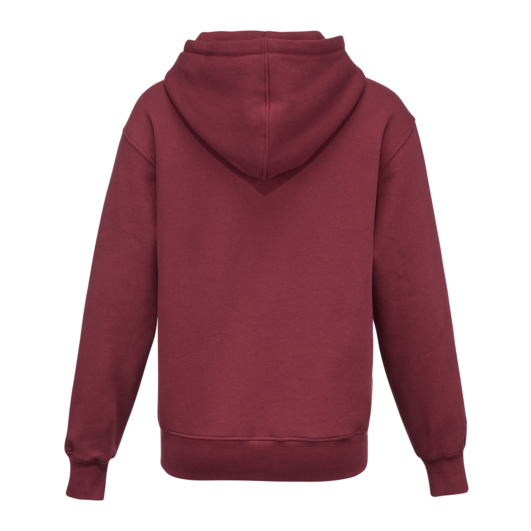 Maroon hoodie on a white background
