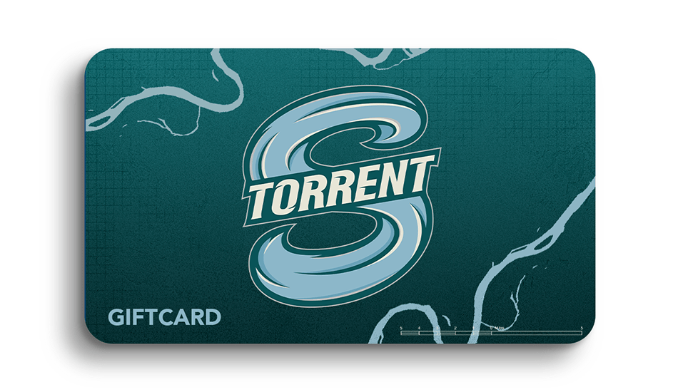 Gift card with 'Torrent' logo on a teal background