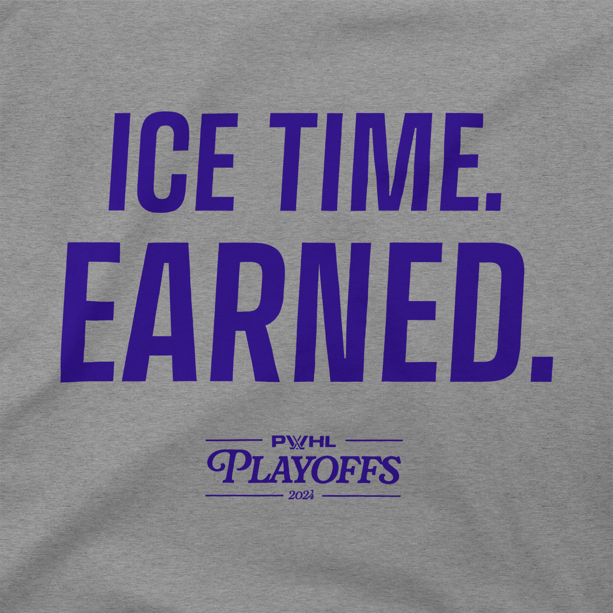 PWHL Playoffs Ice Time Earned T-Shirt - T-Shirt in Gray