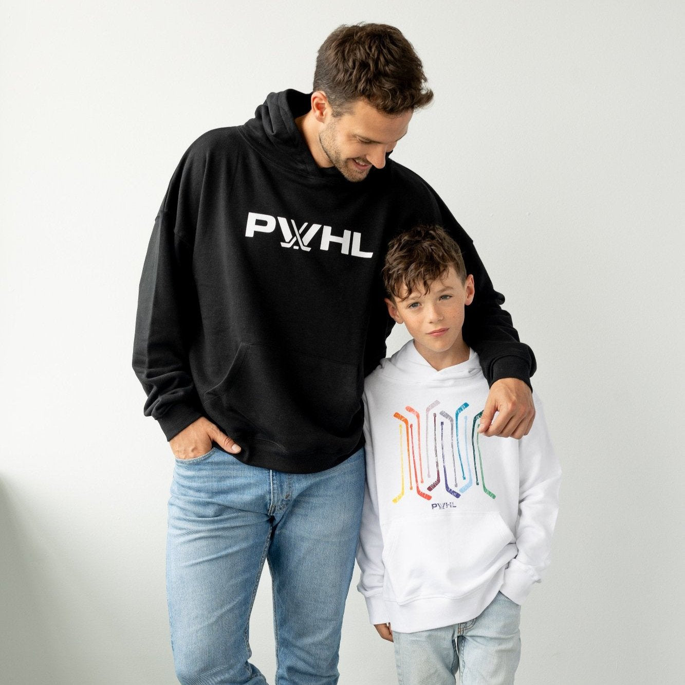 PWHL Rainbow Sticks Youth Hoodie - Hoodie in White