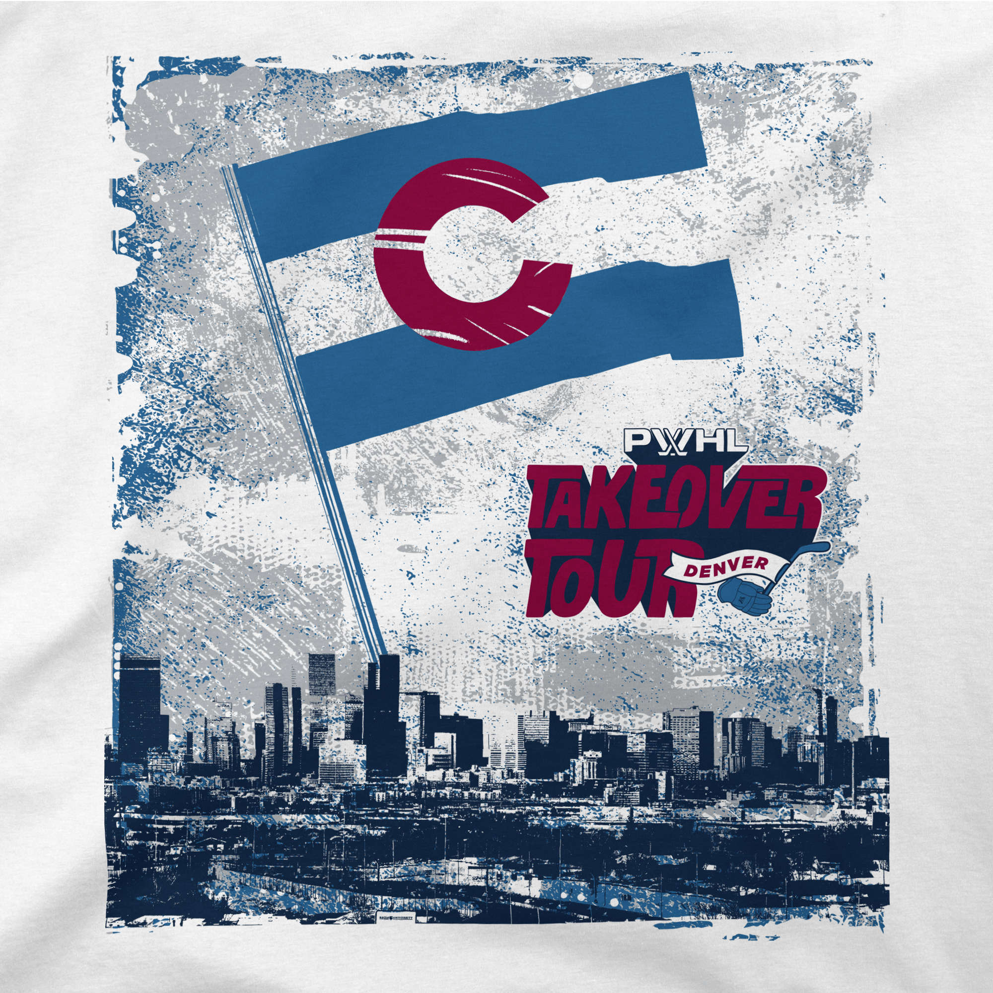 PWHL Adult Stadium Essentials Denver Takeover City Photo Long Sleeve T-Shirt - Long Sleeve T-Shirt in S