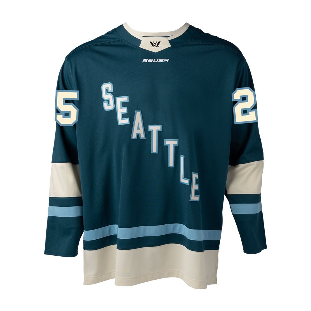 Alex Carpenter 25 PWHL Seattle jersey front- teal colour