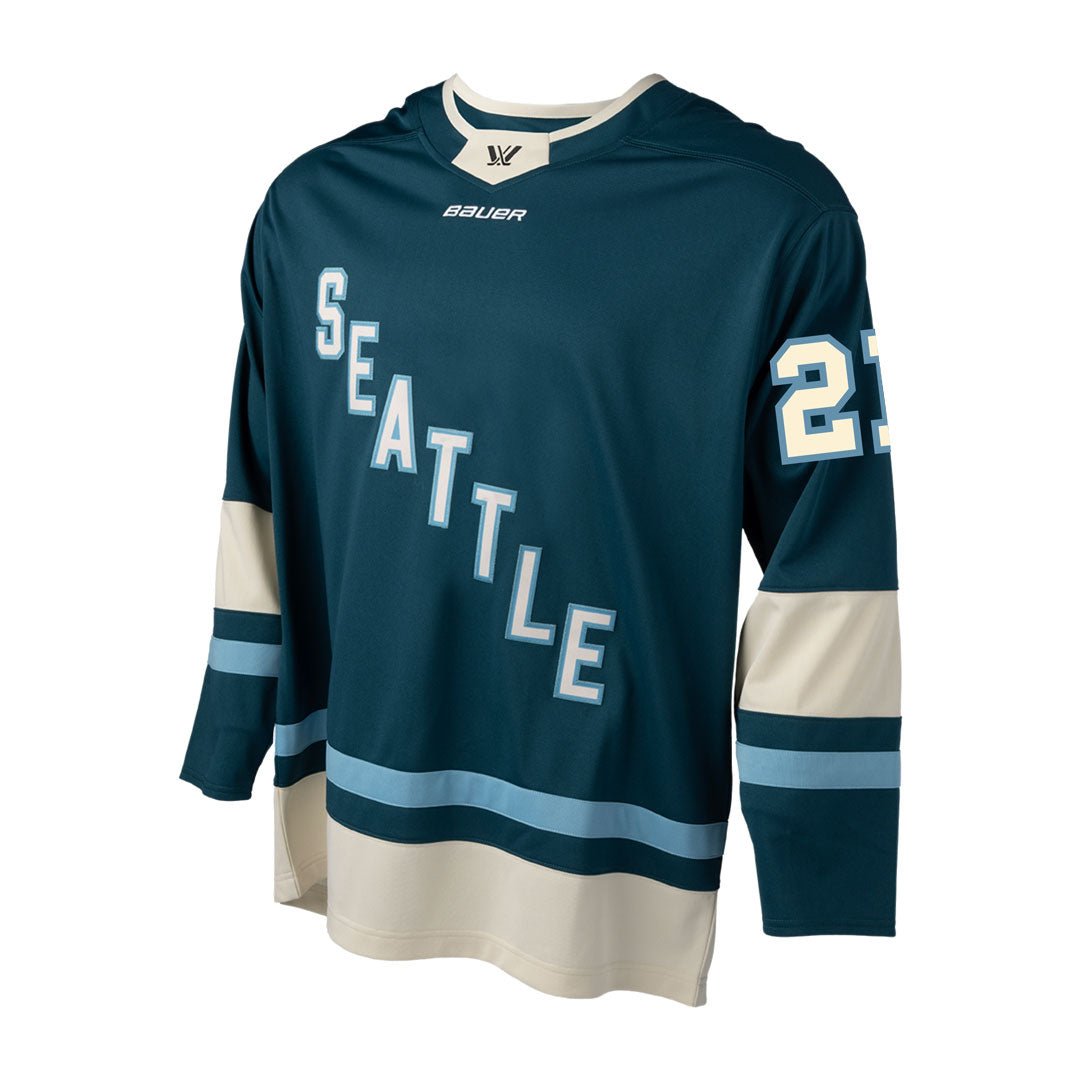 Alex Carpenter 25 PWHL Seattle jersey side- teal colour