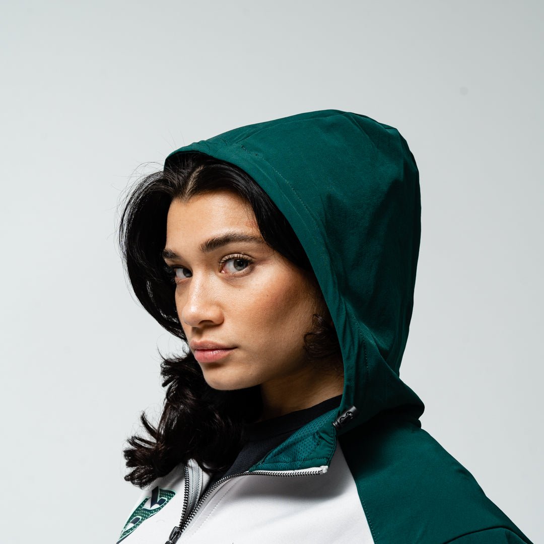 Boston Fleet Adult Royalty Quarter Zip Podium Hybrid Jacket - Jacket in Green