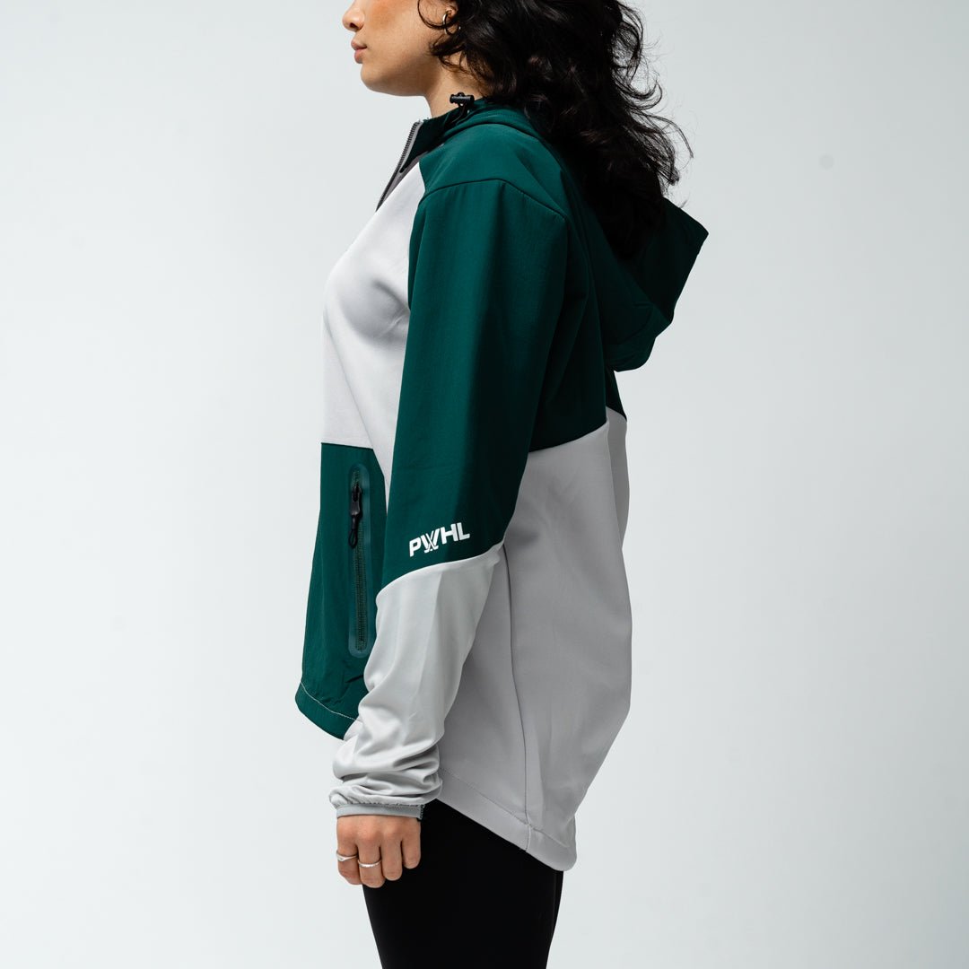 Boston Fleet Adult Royalty Quarter Zip Podium Hybrid Jacket - Jacket in Green