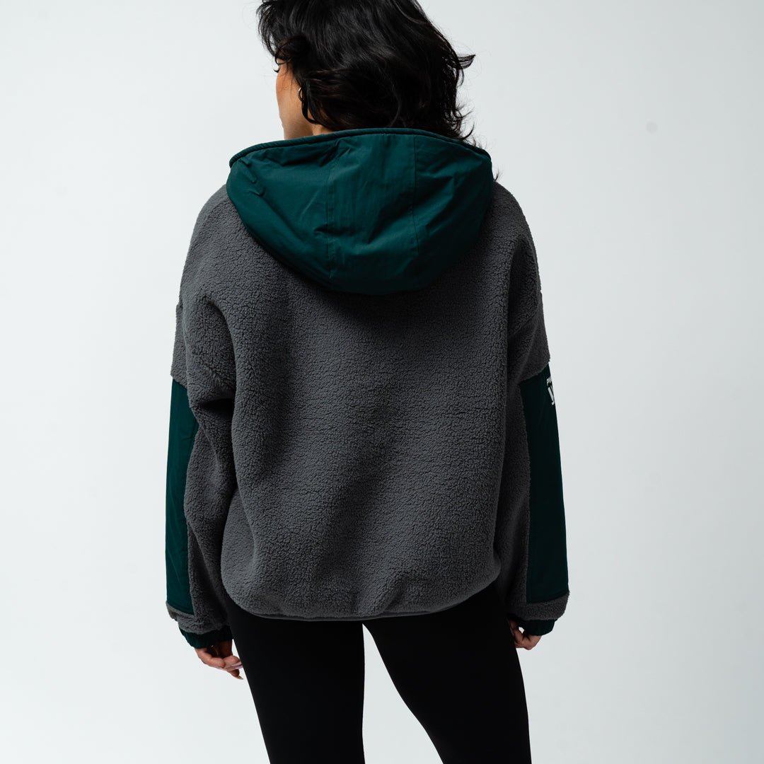Boston Fleet Adult Royalty Sherpa Half Zip Jacket - Jacket in Green
