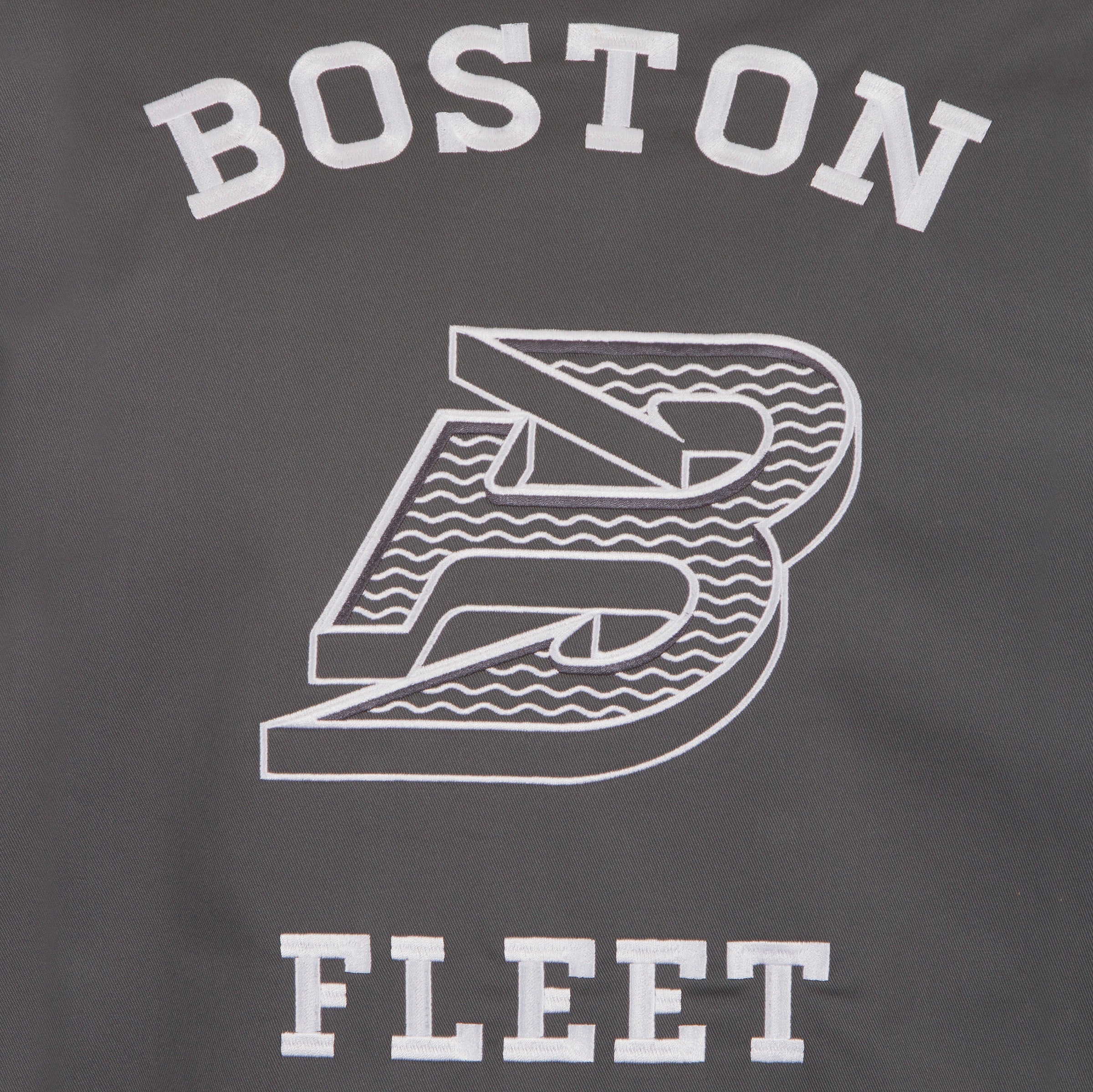 Boston Fleet Adult Twill Quilted Jacket - Jacket in Gray