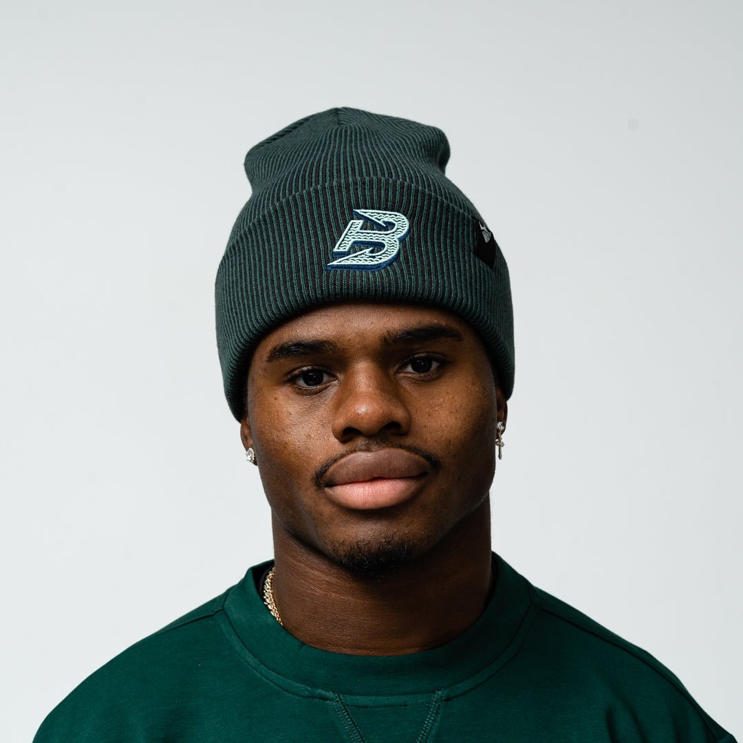 Boston Fleet Adult Royalty Double Knit Beanie - Hat in Green