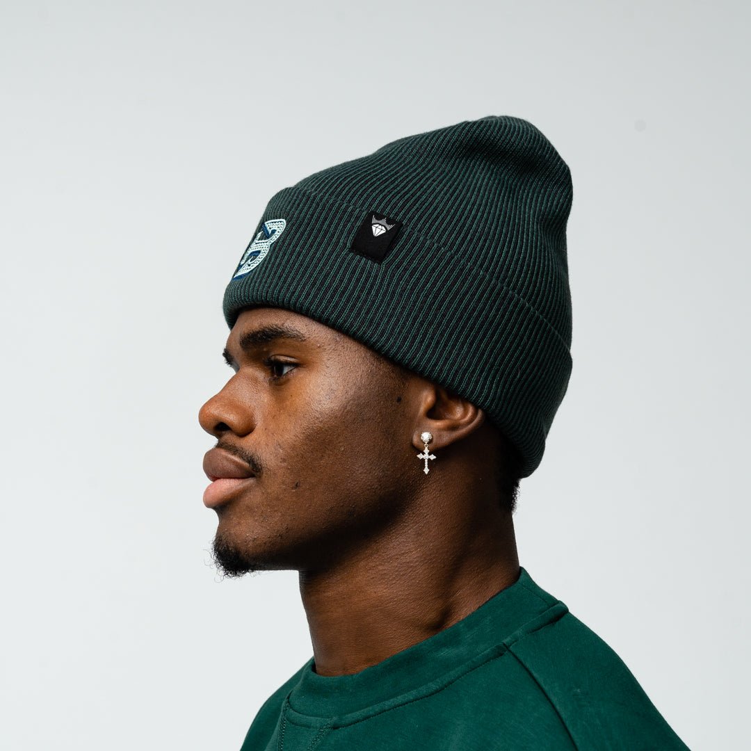 Boston Fleet Adult Royalty Double Knit Beanie - Hat in Green