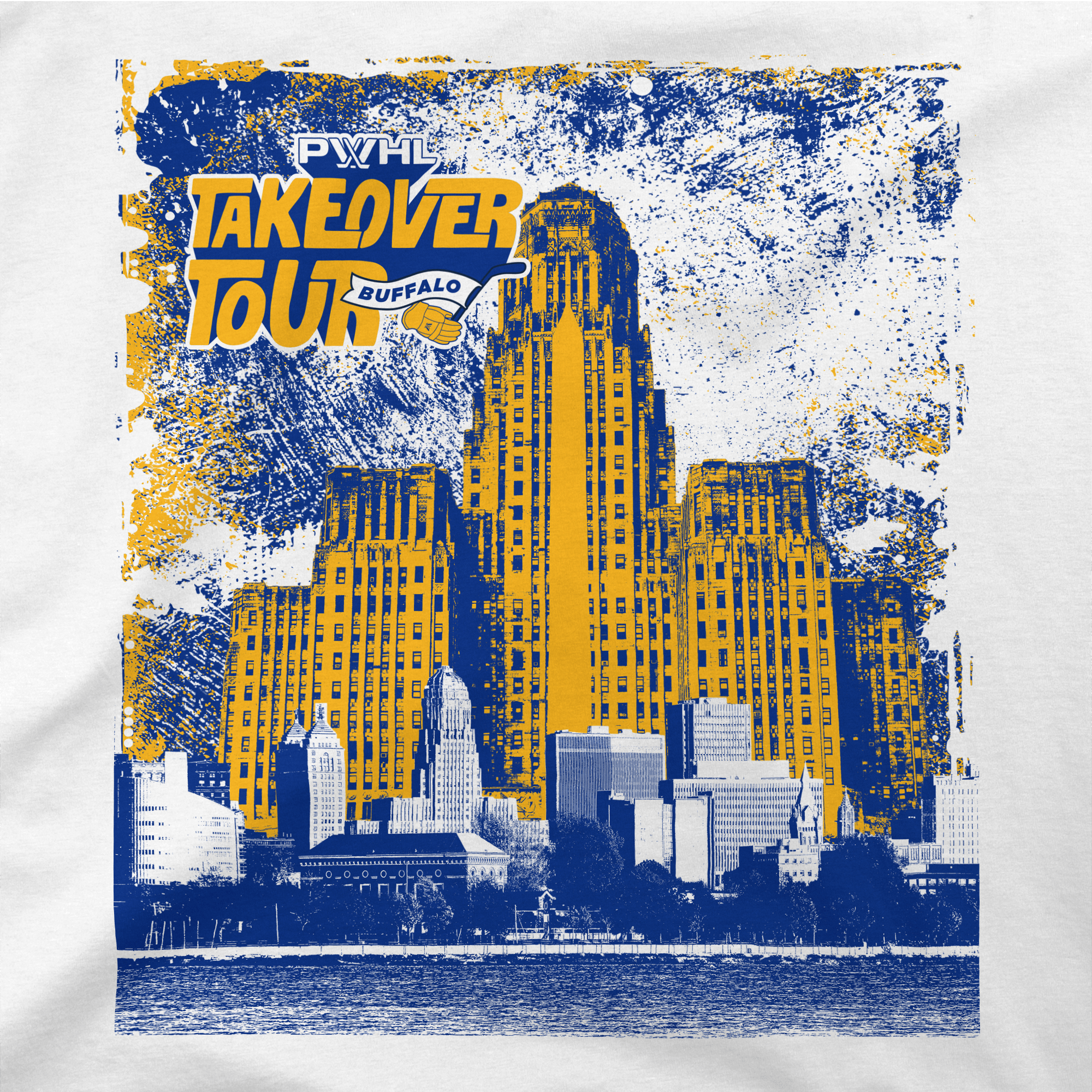 PWHL Adult Stadium Essentials Buffalo Takeover City Photo Long Sleeve T-Shirt - Long Sleeve T-Shirt in S