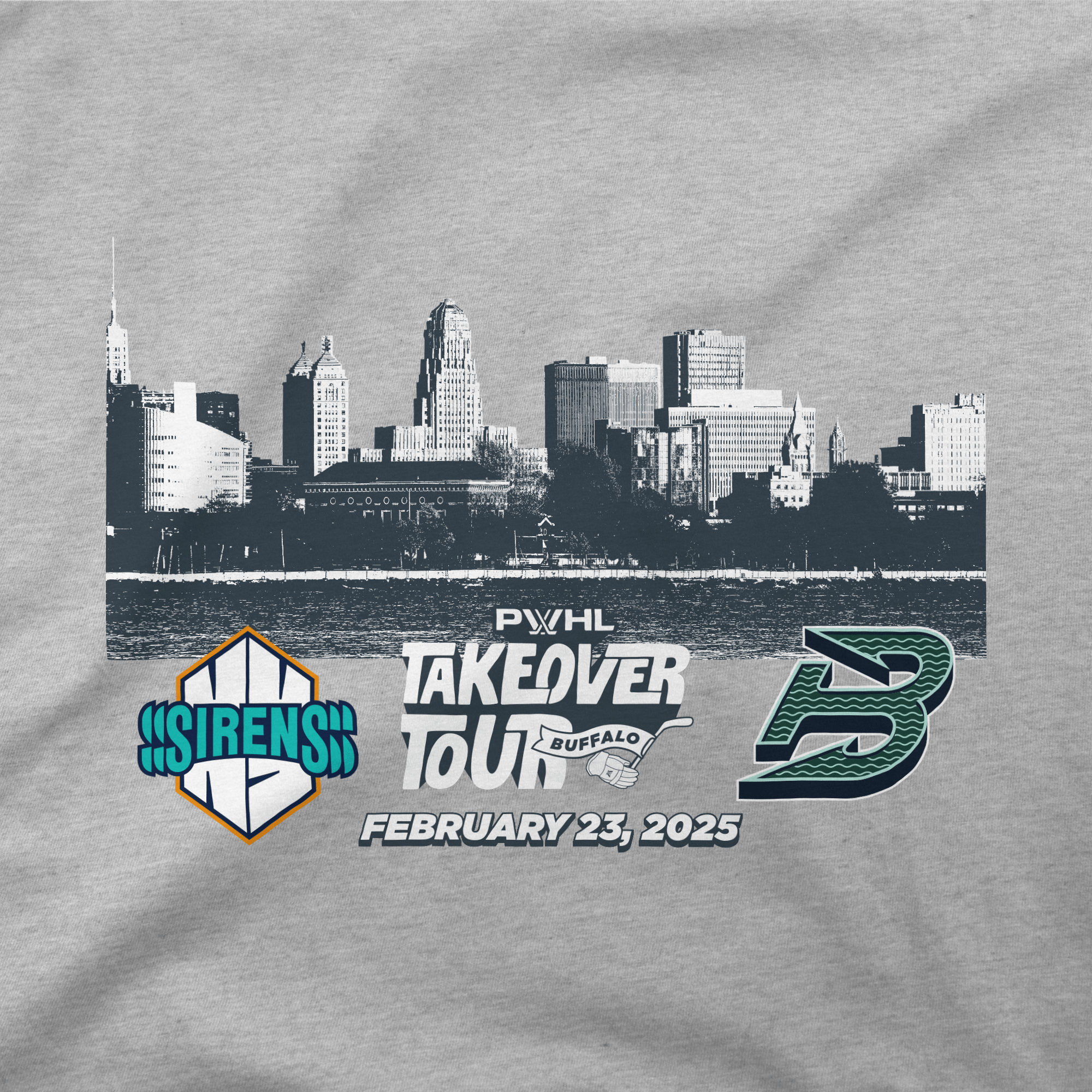 PWHL Adult Stadium Essentials Buffalo Takeover Skyline Match Up T-Shirt - T-Shirt in S