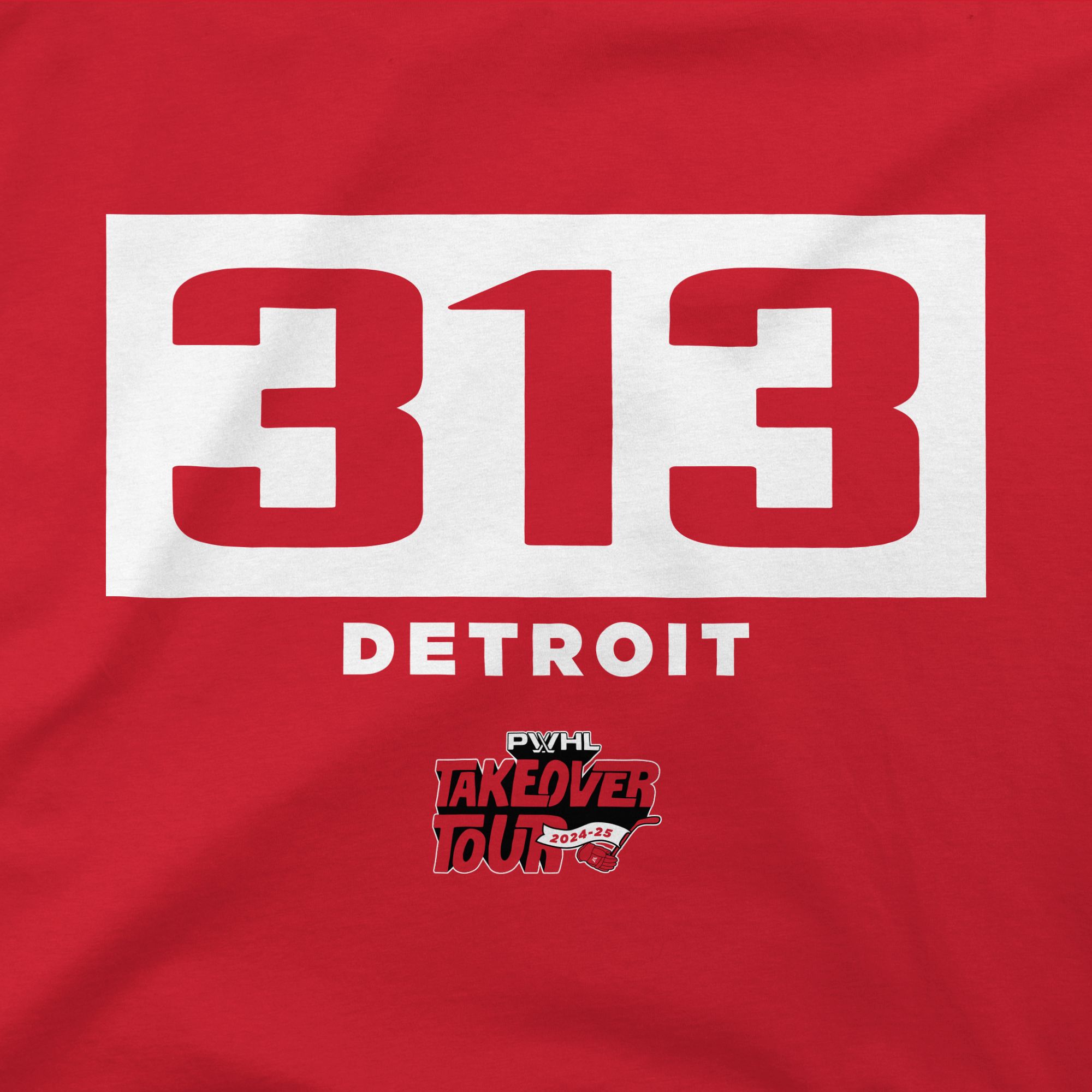 PWHL Adult Stadium Essentials Detroit Takeover Area Code Crossbar Hoodie - Hoodie in S