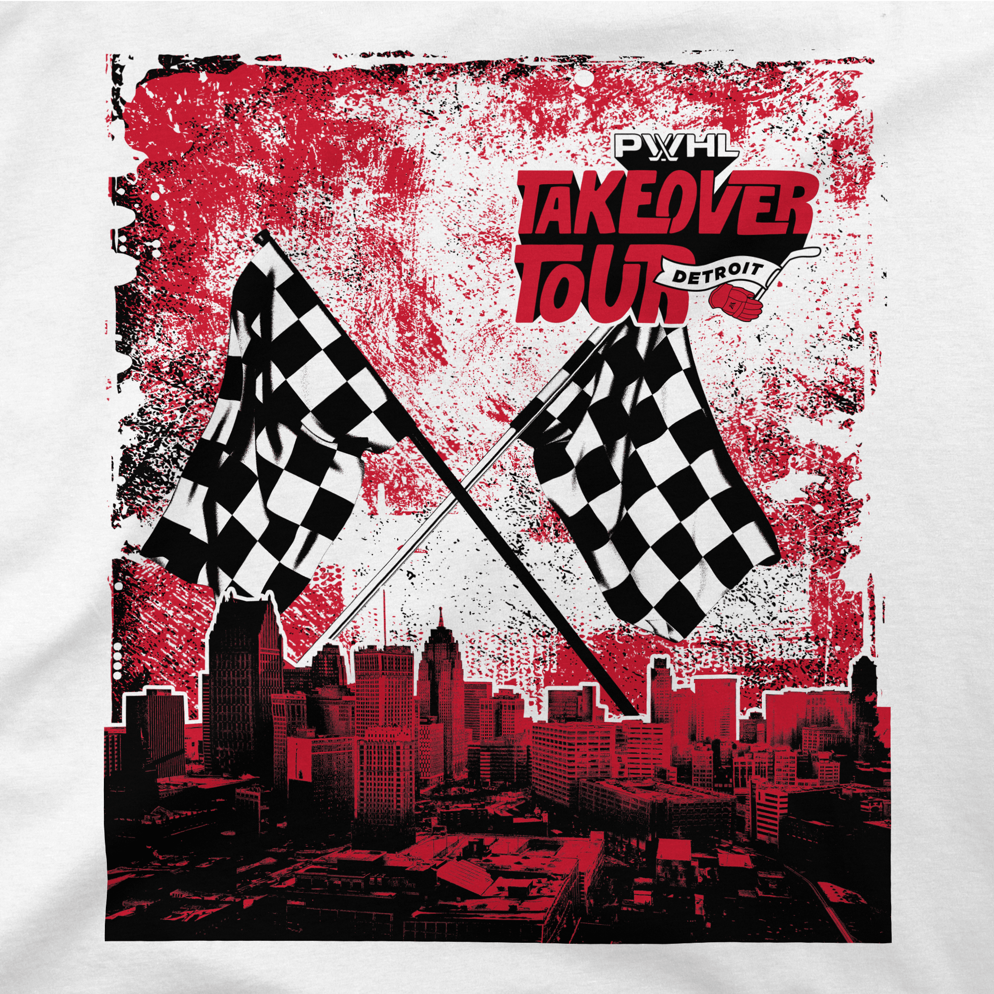 PWHL Adult Stadium Essentials Detroit Takeover City Photo Long Sleeve T-Shirt - Long Sleeve T-Shirt in S