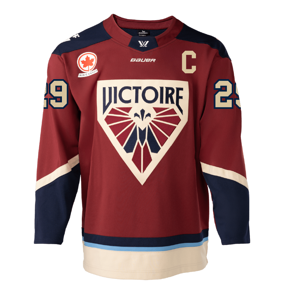 Marie - Philip Poulin Montreal Victoire Adult Bauer Replica Home Jersey - Jersey in Maroon