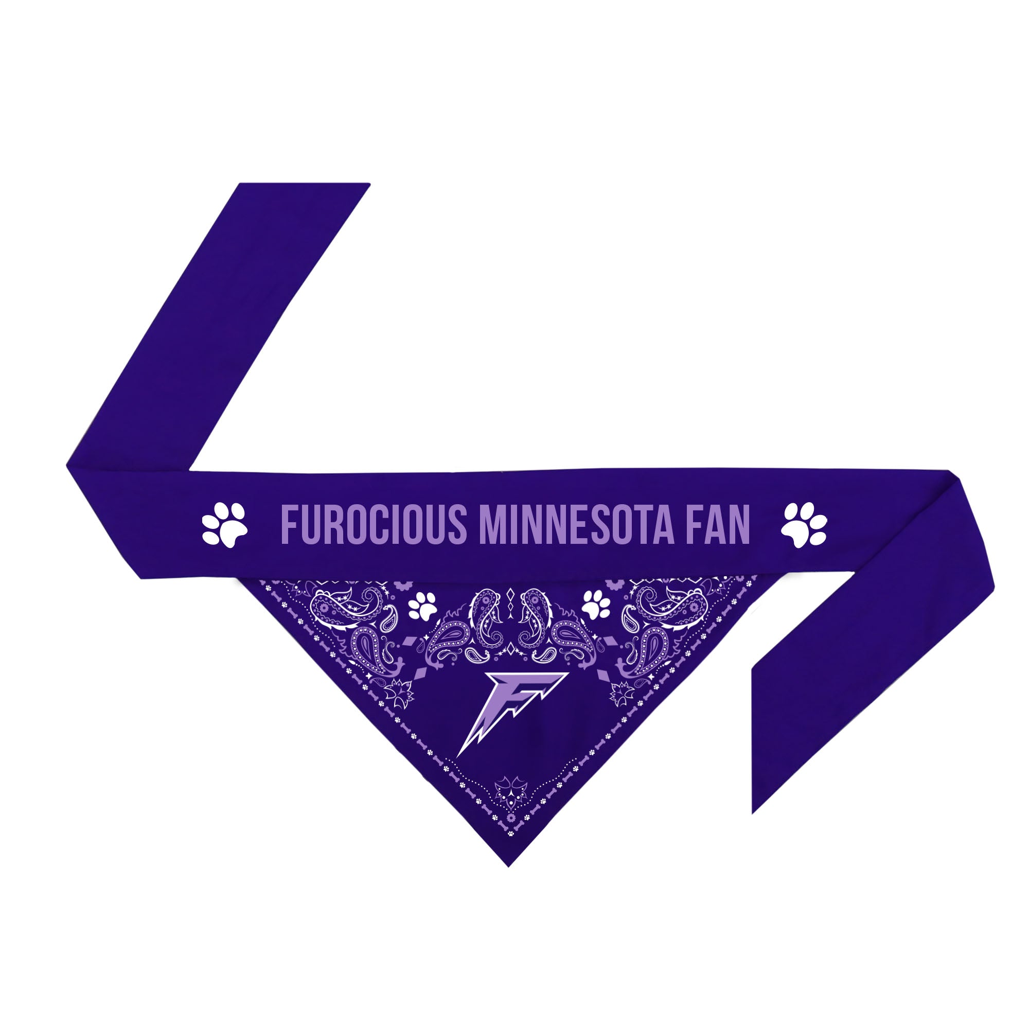 Minnesota Frost Reversible Pet Bandana - Pet in Purple