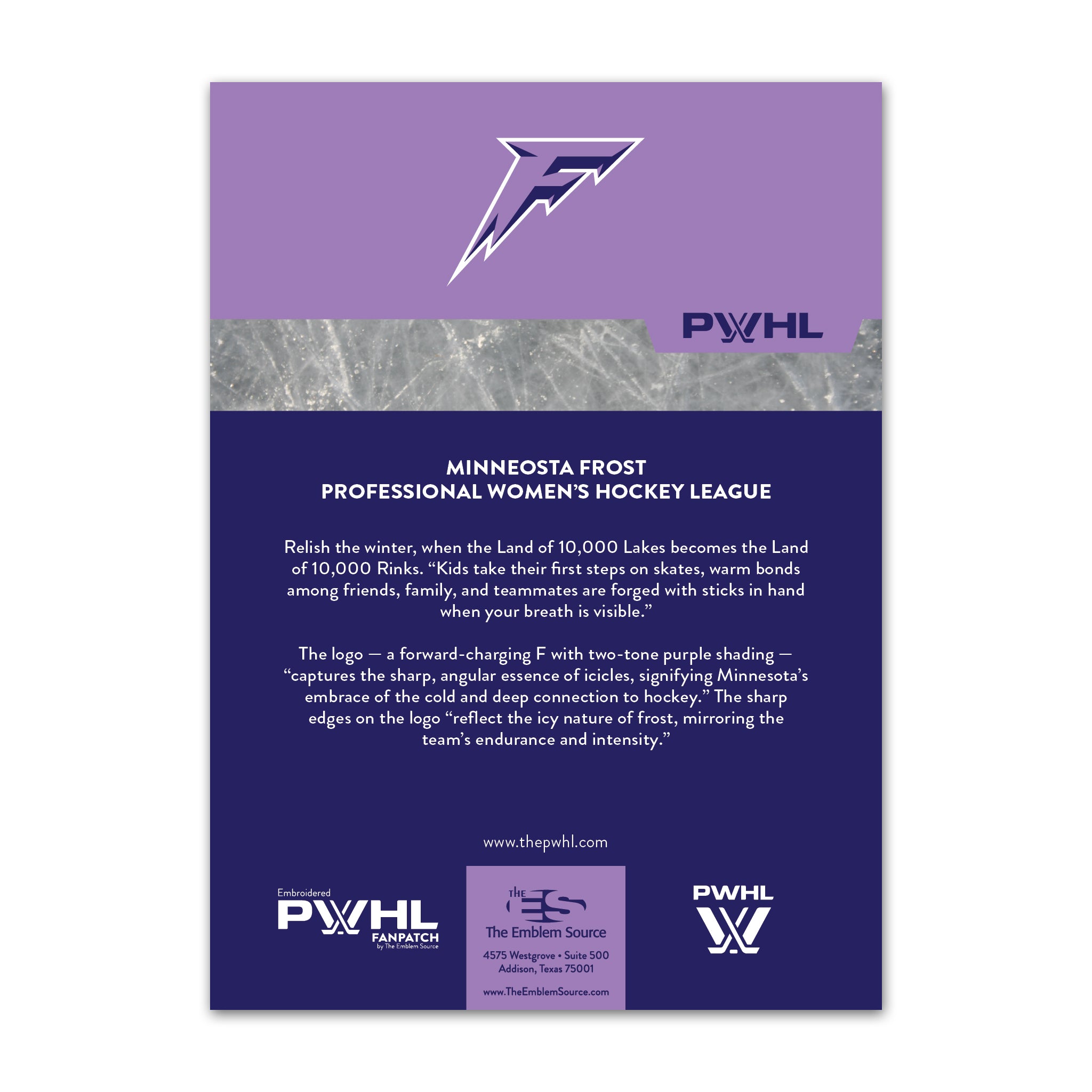 Minnesota Frost FanPatch Sticker - Collectibles in Purple