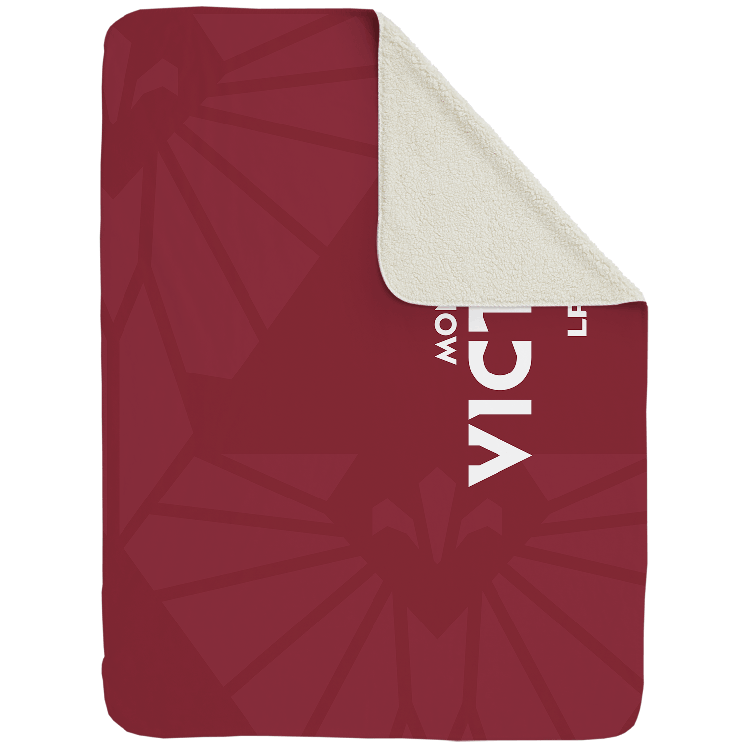 Montreal Victoire Large Sherpa Fleece Throw Blanket - Blankets in Cream Back