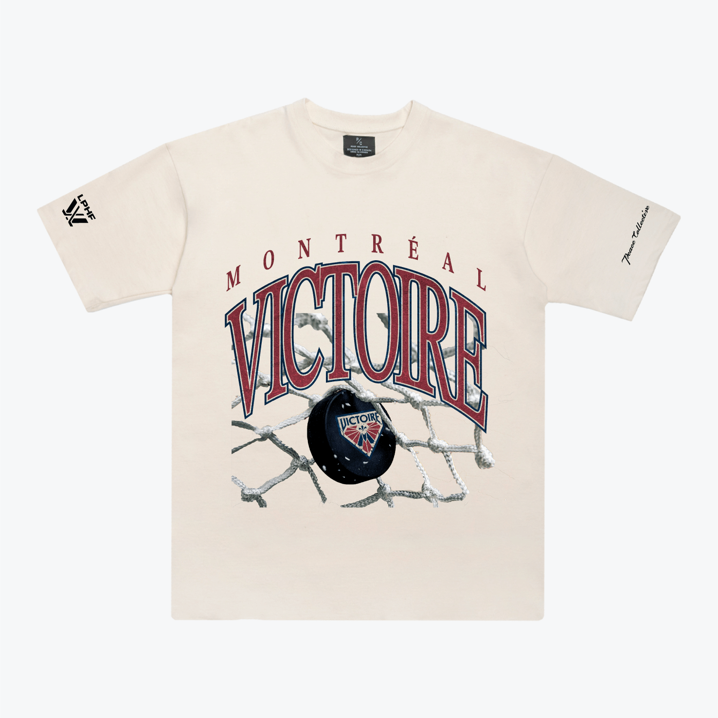 Montreal Victoire Unisex Peace Collective Vintage Heavy Weight T-Shirt - T-Shirt in Cream