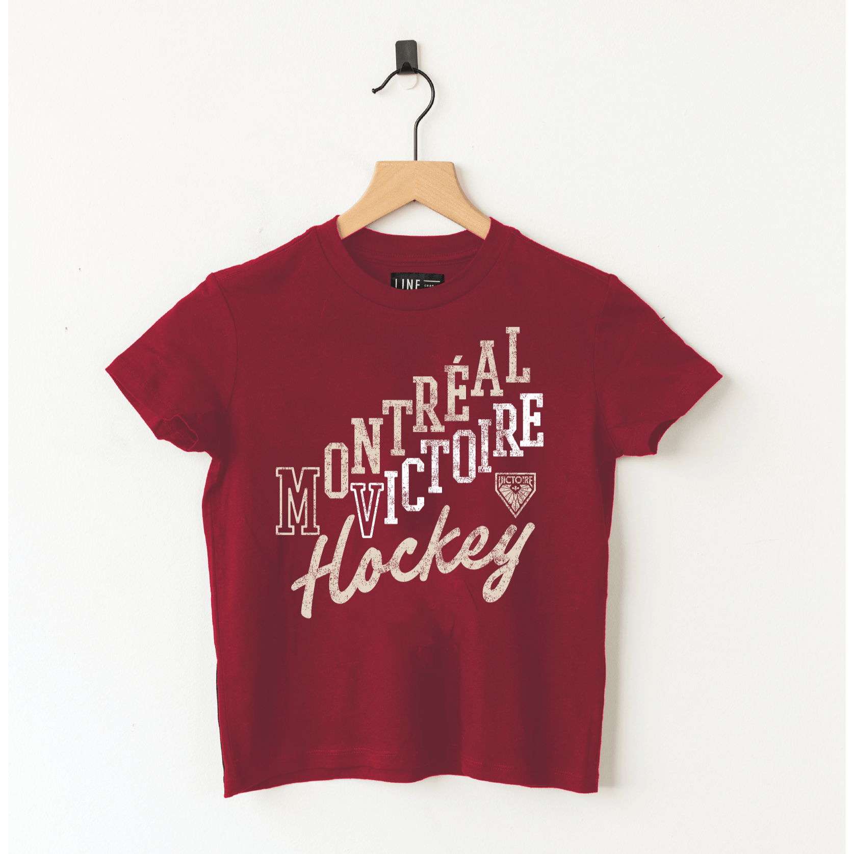 Montreal Victoire Youth Line Change Do It All T-Shirt - T-Shirt in Maroon