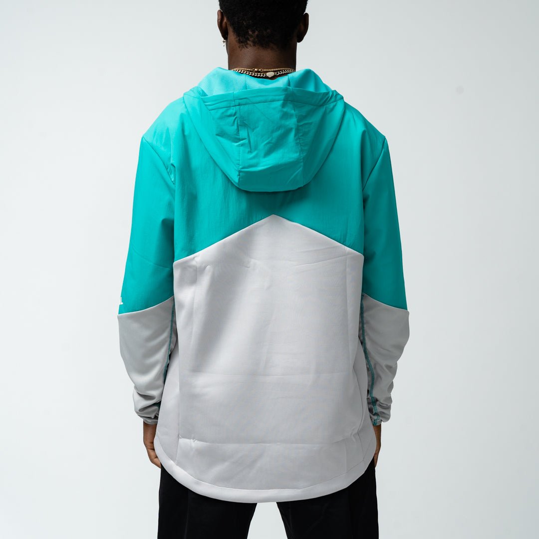 New York Sirens Adult Royalty Quarter Zip Podium Hybrid Jacket - Jacket in Teal